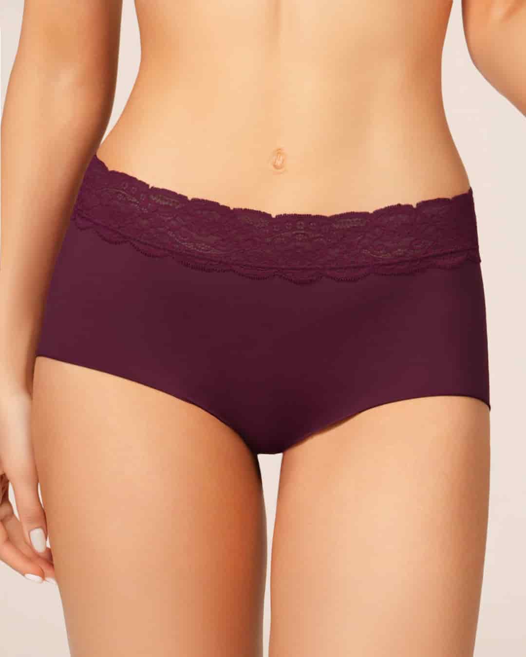 Panty Tiro Alto con Efecto Levanta Cola en Microfibra con Encaje Ref. 8070 - miniatura 3