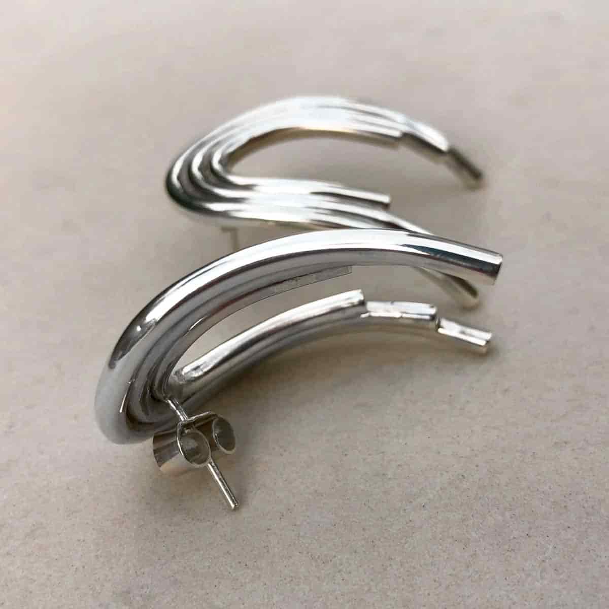 ARETES DECO GODDESS PLATA - miniatura 3