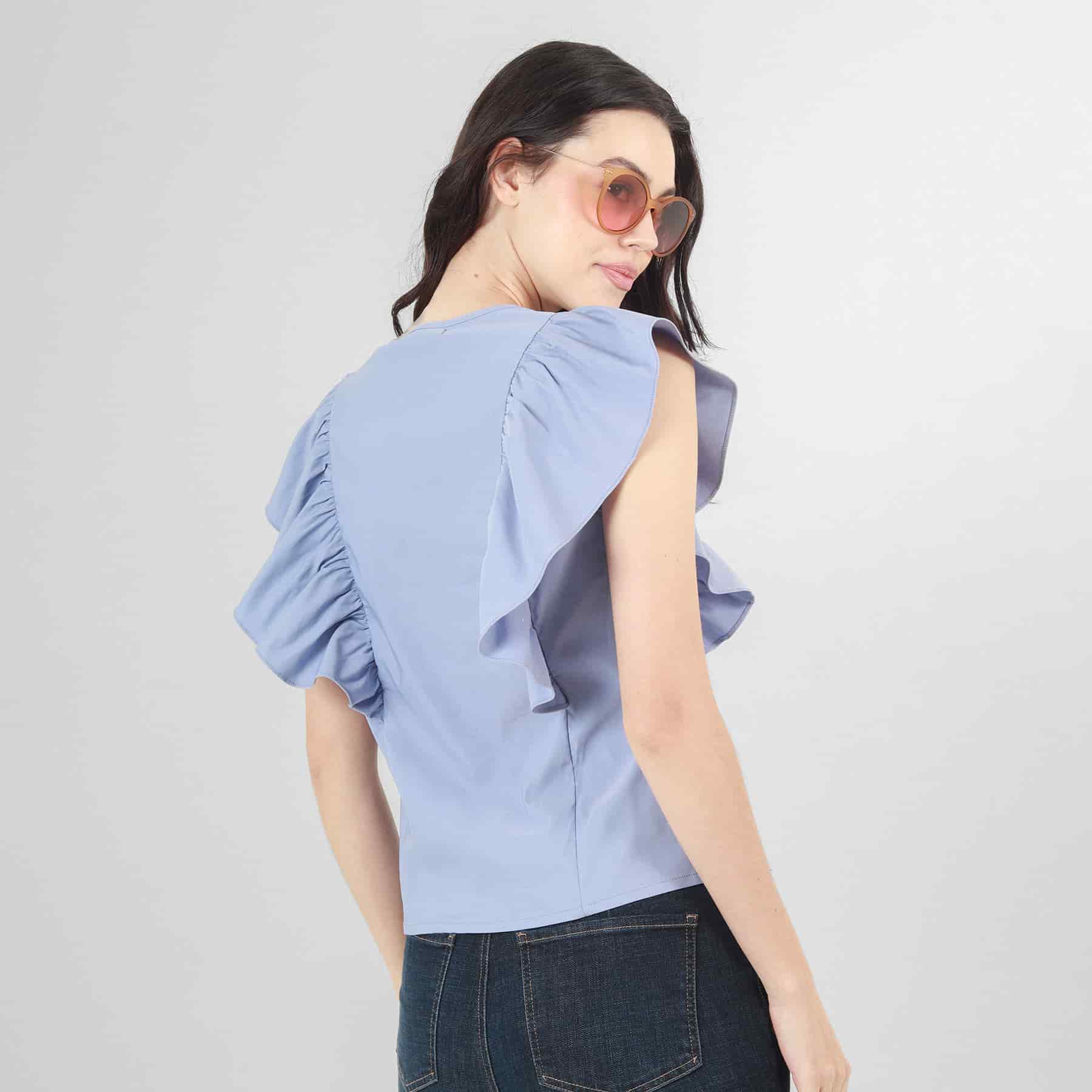 Blusa Cuello Redondo Manga Sisa - miniatura 7