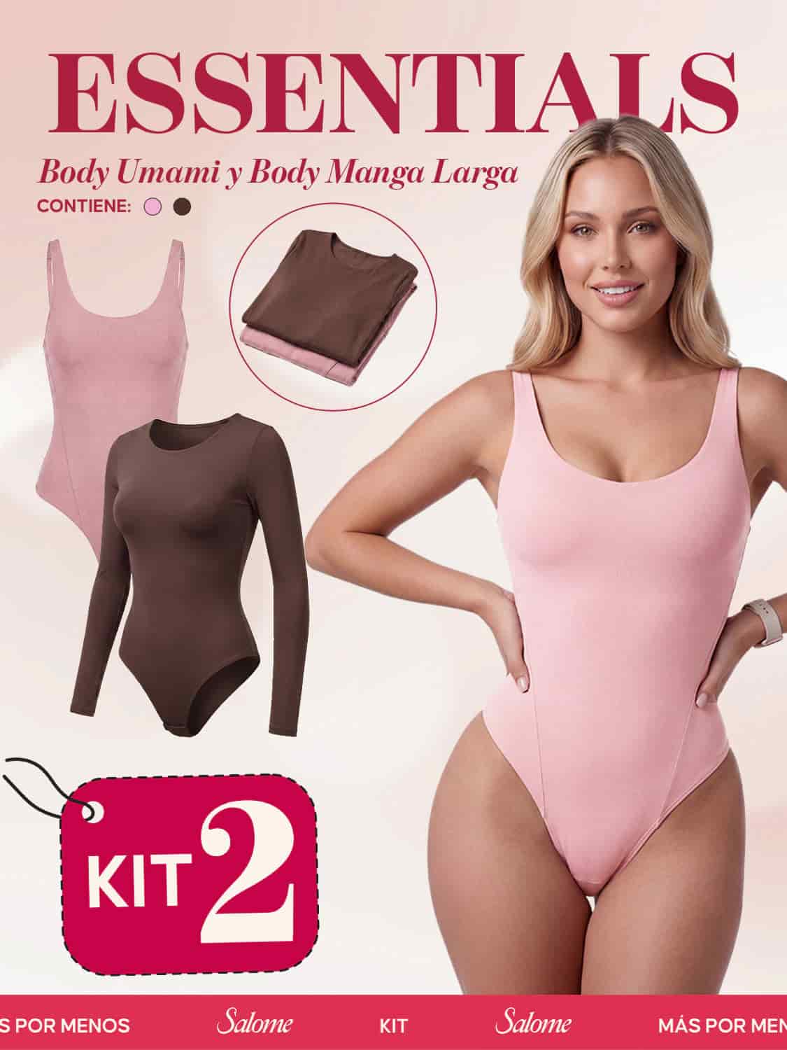 Kit Body Diario Umami Tiras Finas & Manga Larga Microfibra | Salome 5005 + 5008 | 03L5 - miniatura 8