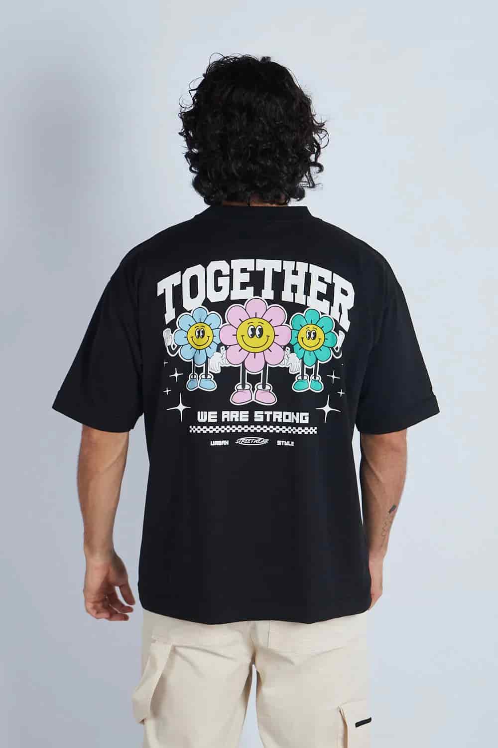 Camiseta oversize estampada Negro | DROP 03 | - miniatura 1