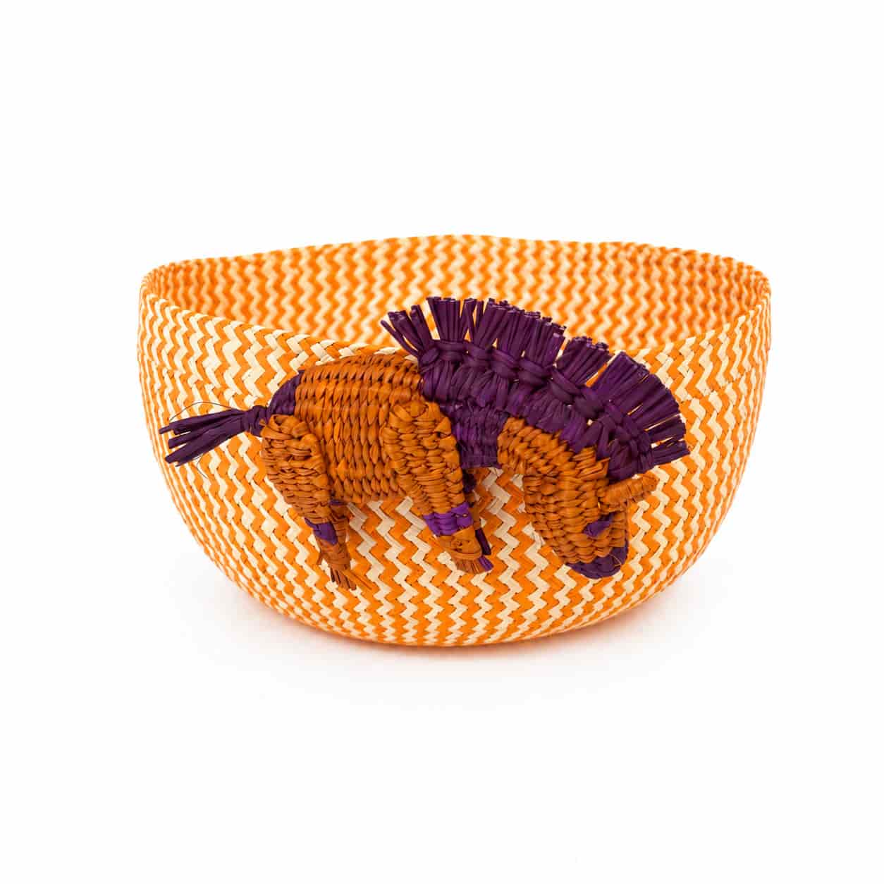 Horse Iraca Bread Basket - Terra & Purple - miniatura 2