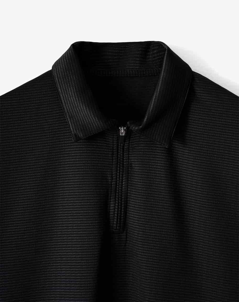 Polo deportiva secado rápido negro hombre - miniatura 7