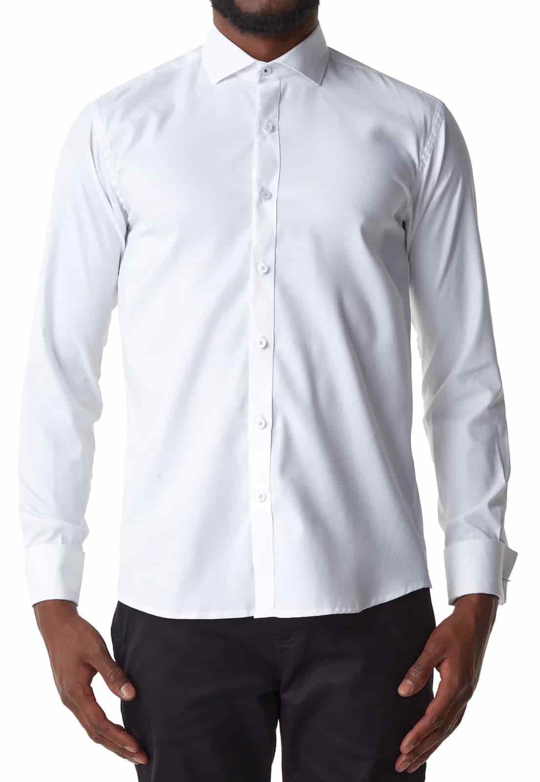 Camisa para mancornas blanca con textura - miniatura 10
