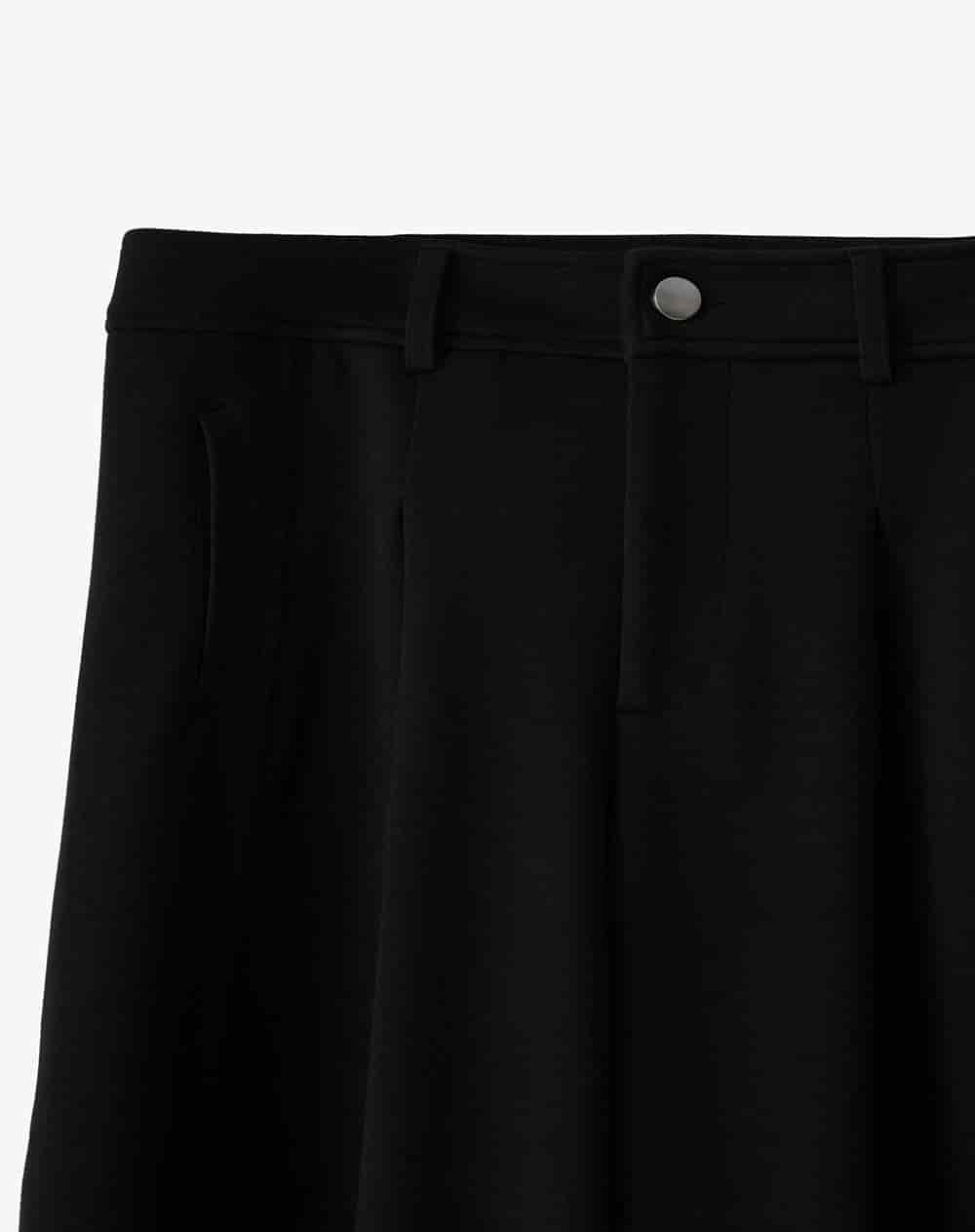 Pantalón loose tiro medio negro mujer - miniatura 2