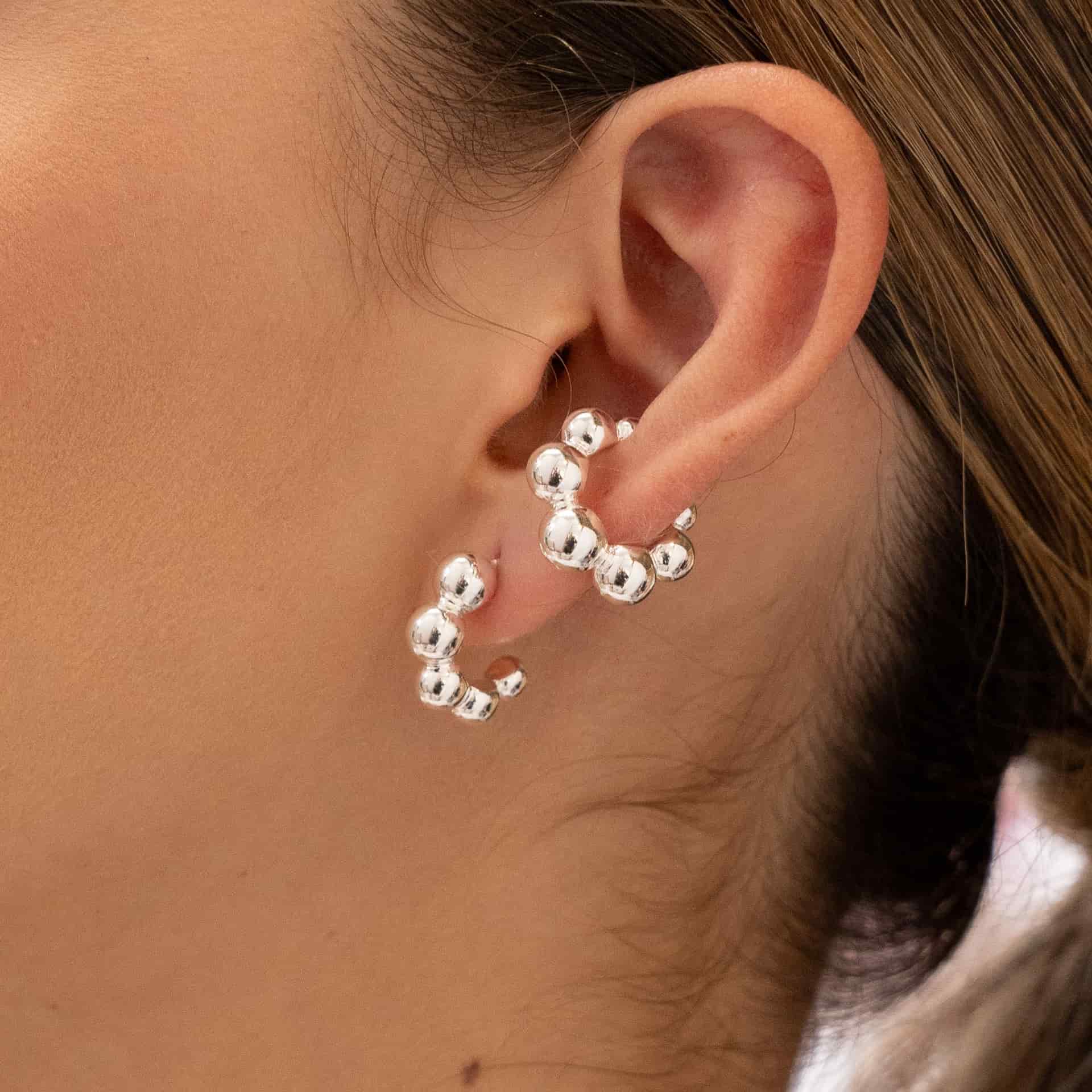 Set De 1 Par de Candongas Y 1 Earcuff - miniatura 2