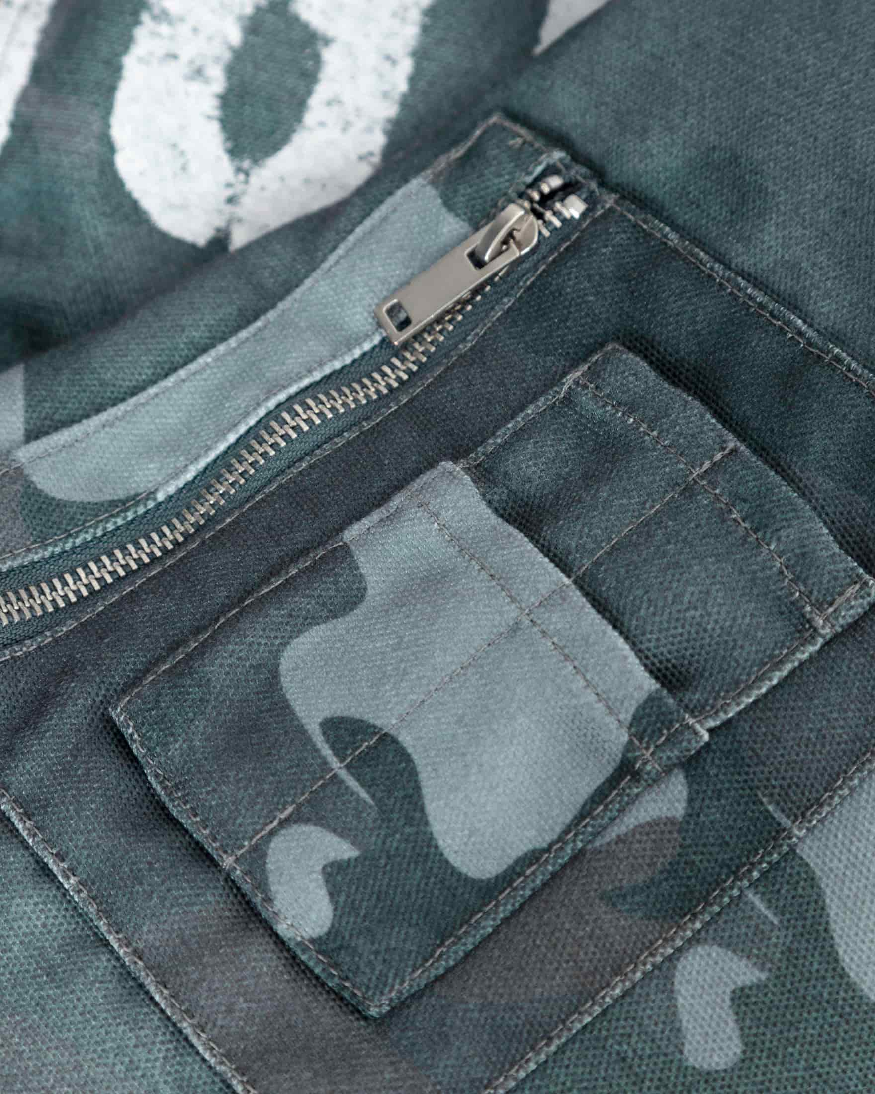 Holy Worn Logo Bomber Jacket Gray Camo - miniatura 6