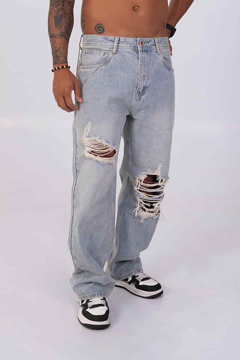 Jean moda ancho rebel chain - miniatura 1