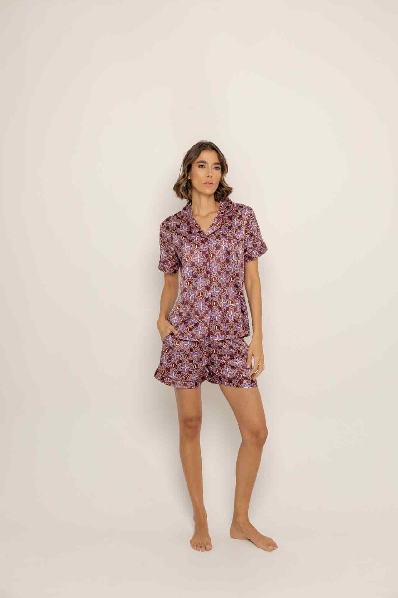 Conjunto short bohemio vinotinto - miniatura 2