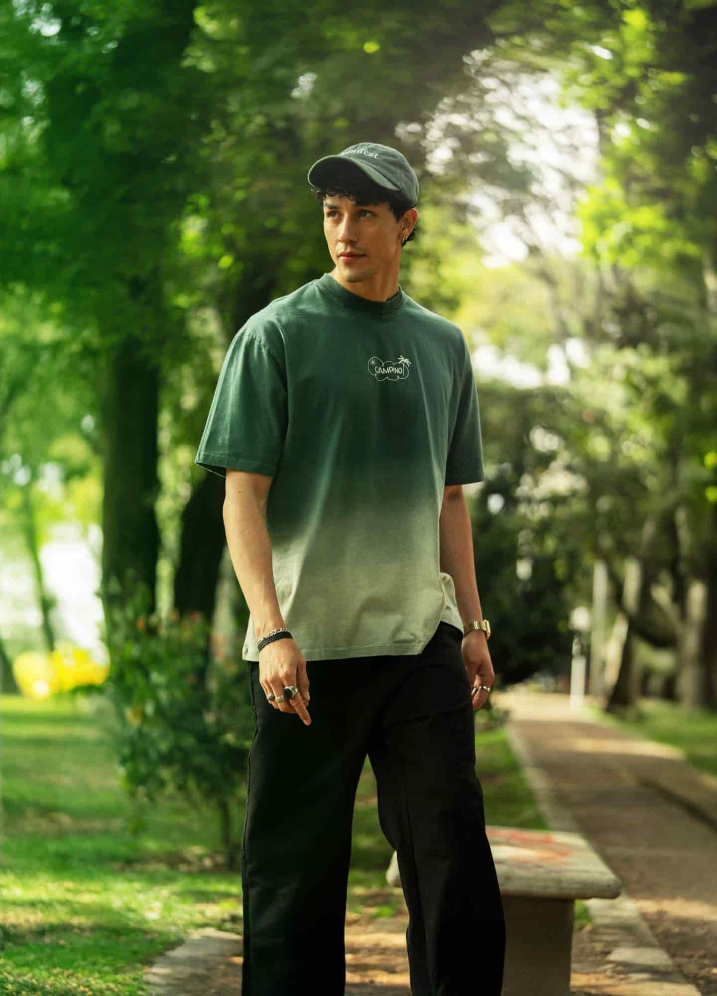 Mentally Not Here Boxy Fit - Verde Gradiente - miniatura 4