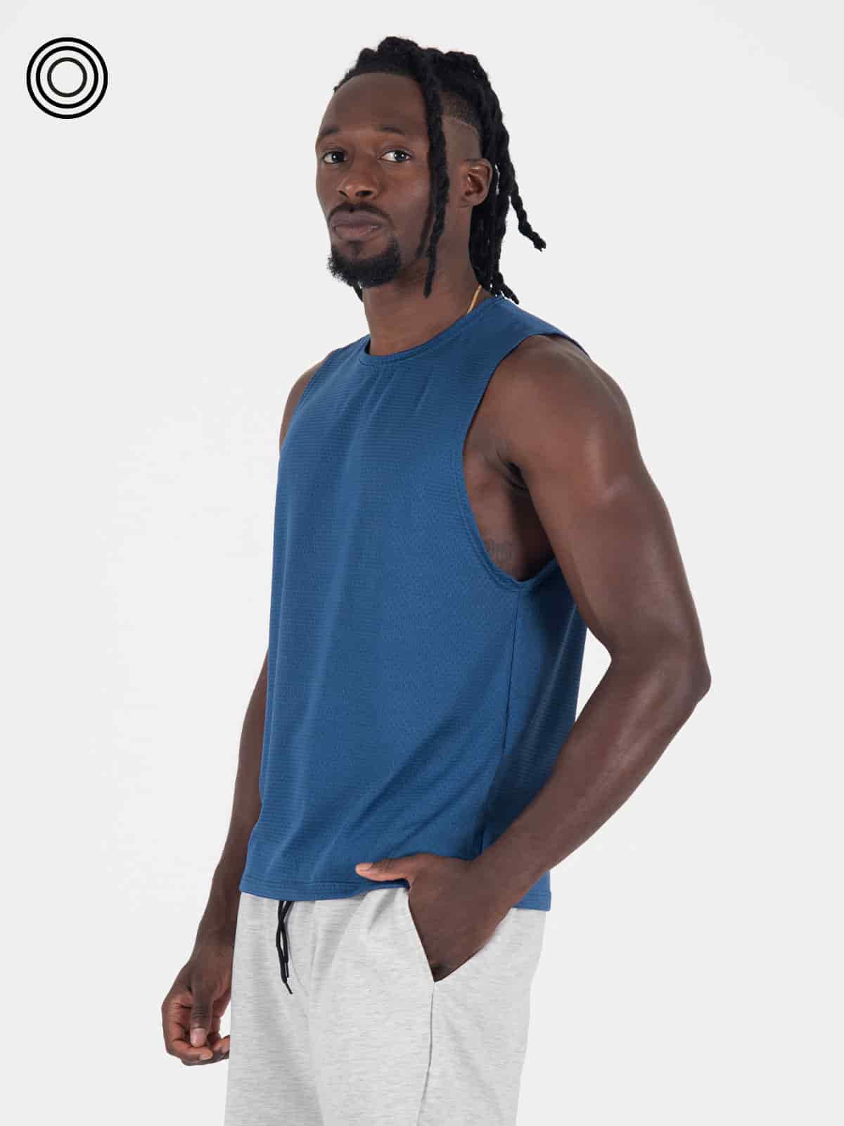 camisilla hombre panal azul rey - miniatura 2