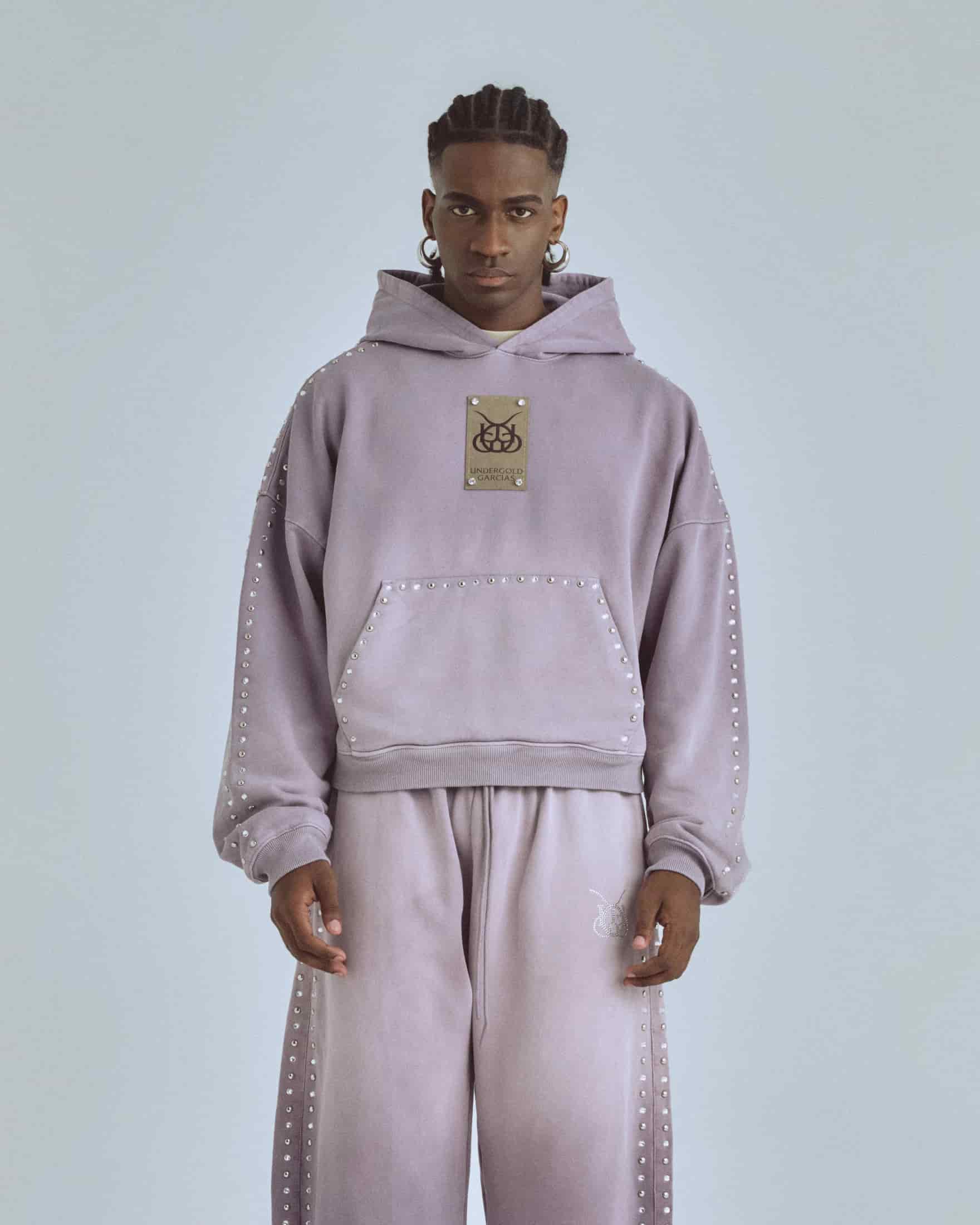 Santa Unión Basic  Boxy Hoodie Purple - miniatura 2