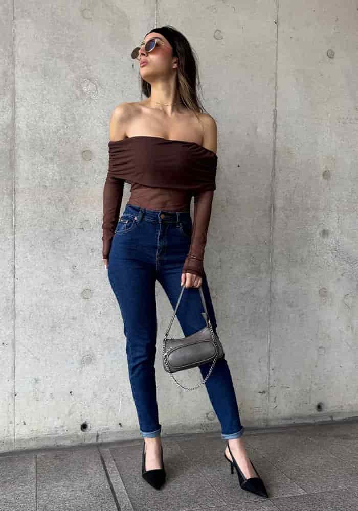 Mom Slim Fit Confort Azul Oscuro para Mujer - miniatura 1