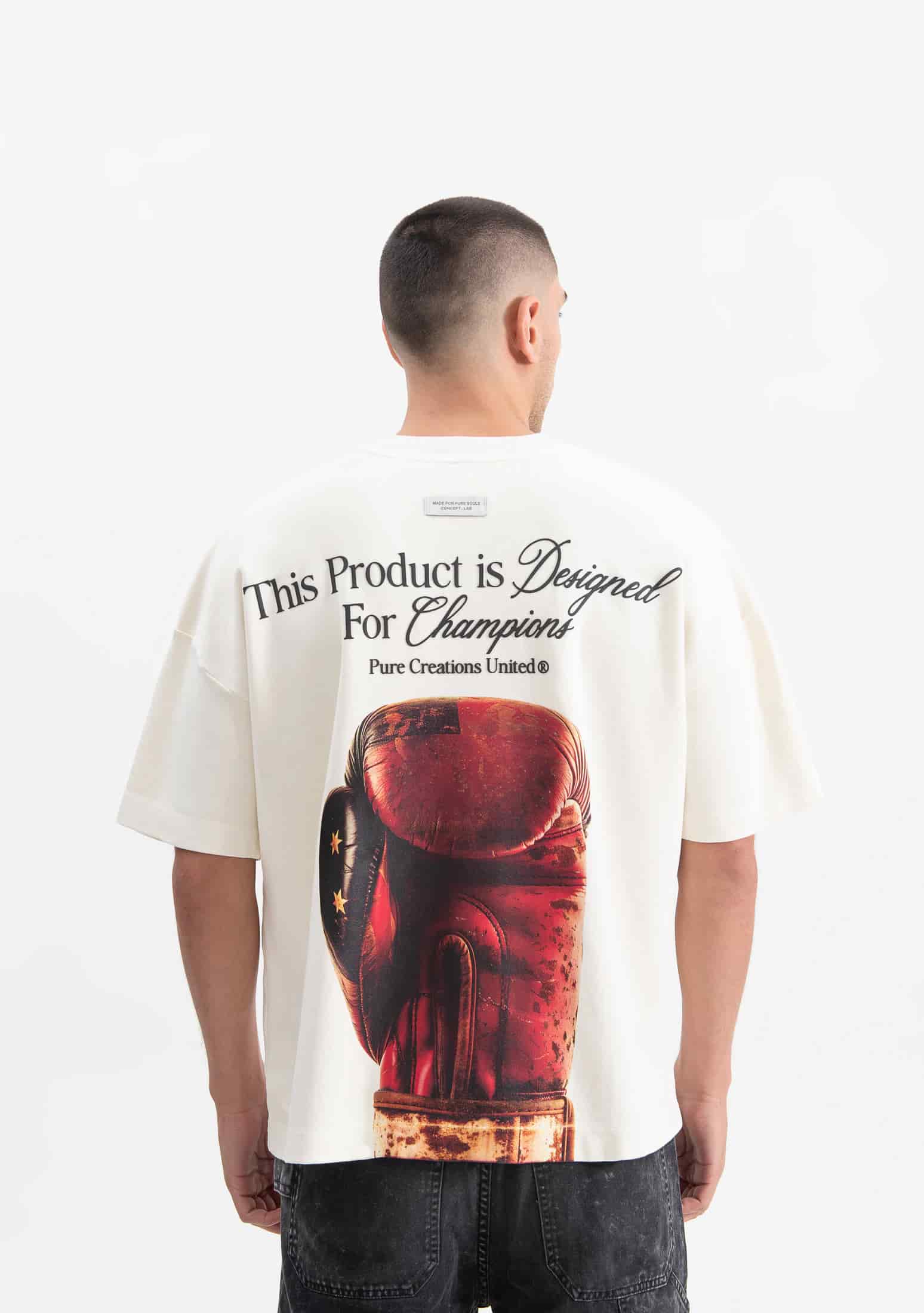 Knockout cream gloves t-shirt - miniatura 3