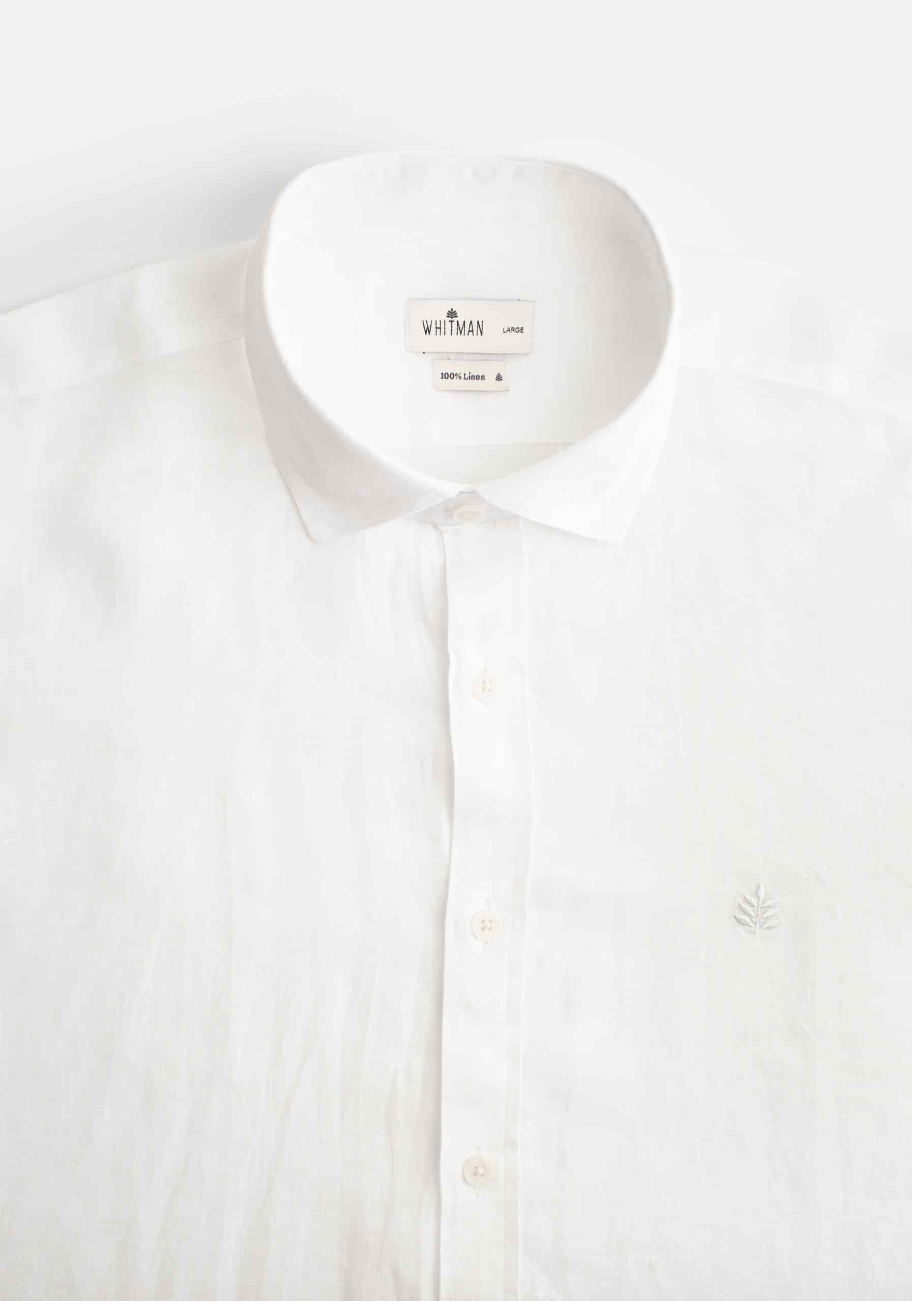 Camisa H Lino Unicolor L-Atn Blanco - miniatura 2