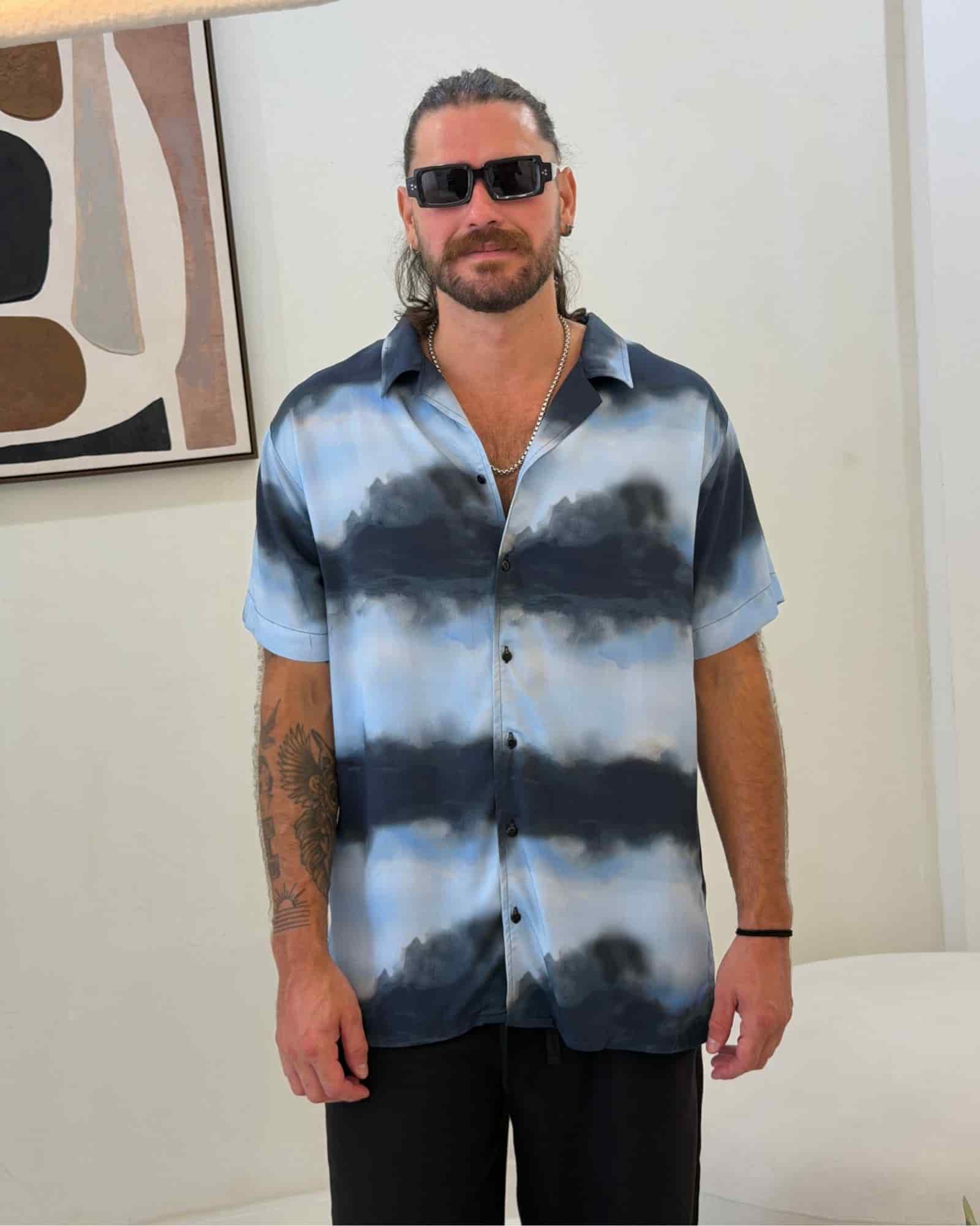 Camisa 3/4 Blue aurora - miniatura 2