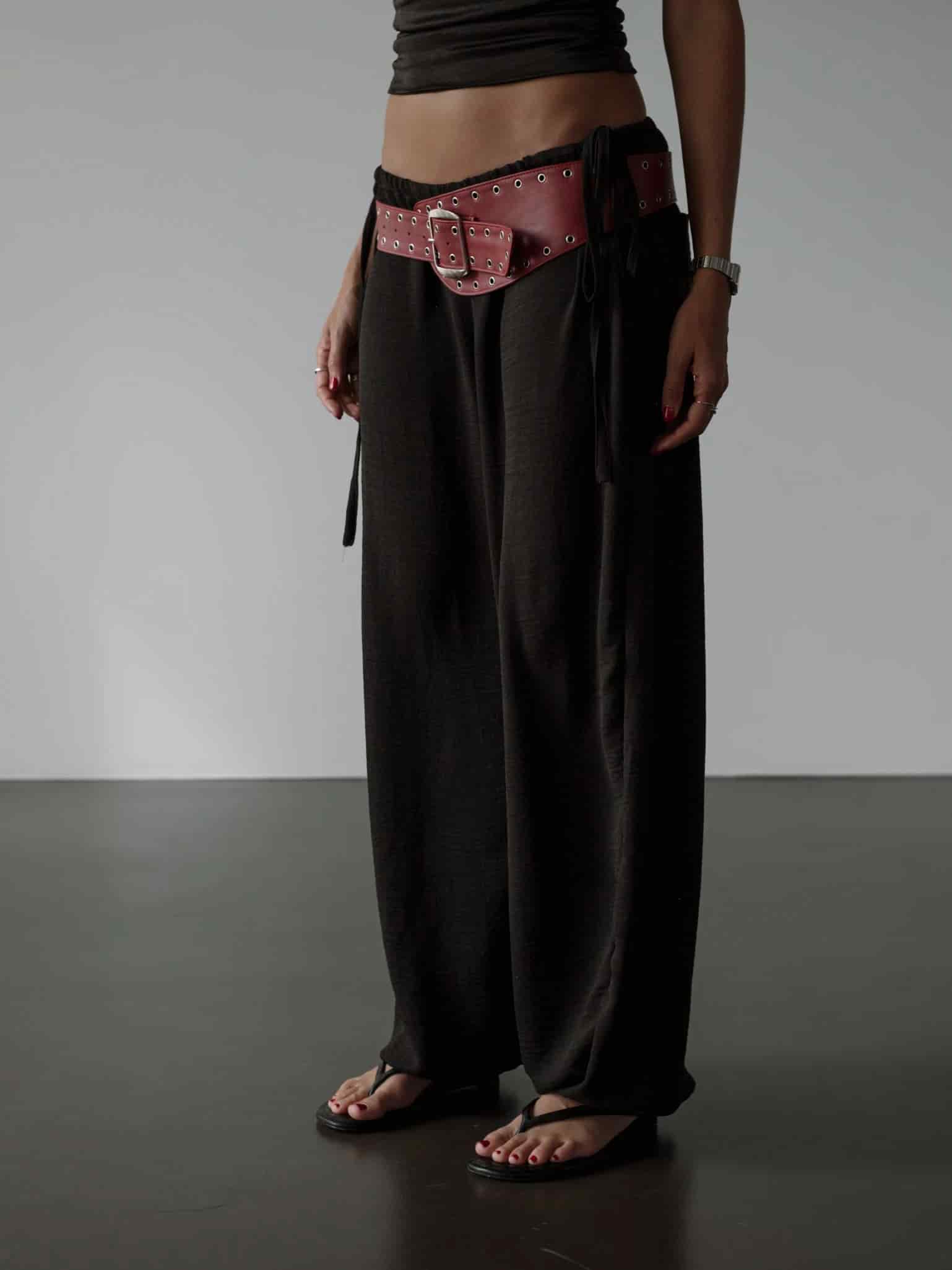 OFFSET ASYMMETRIC BELT - RED WINE - miniatura 8