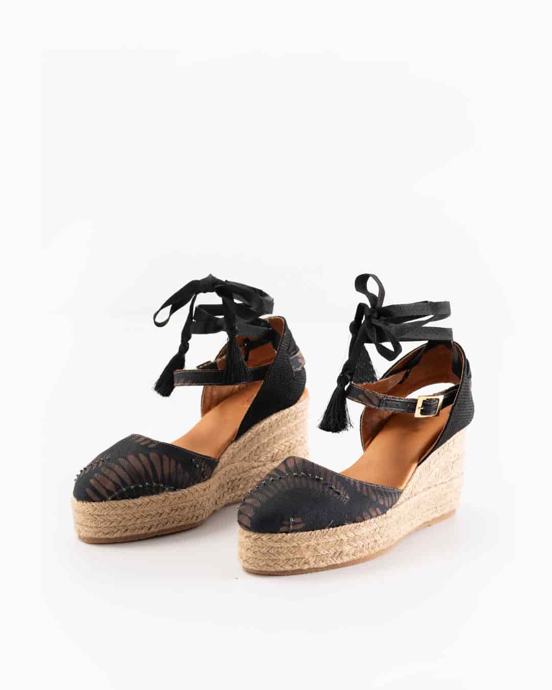 Silvia Cobos Palmar Espadrille Negro - miniatura 3