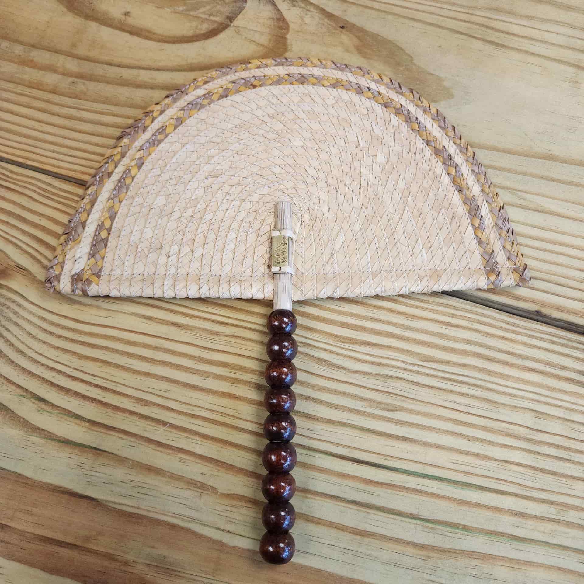 Rustic Woven Hand Fan - miniatura 2