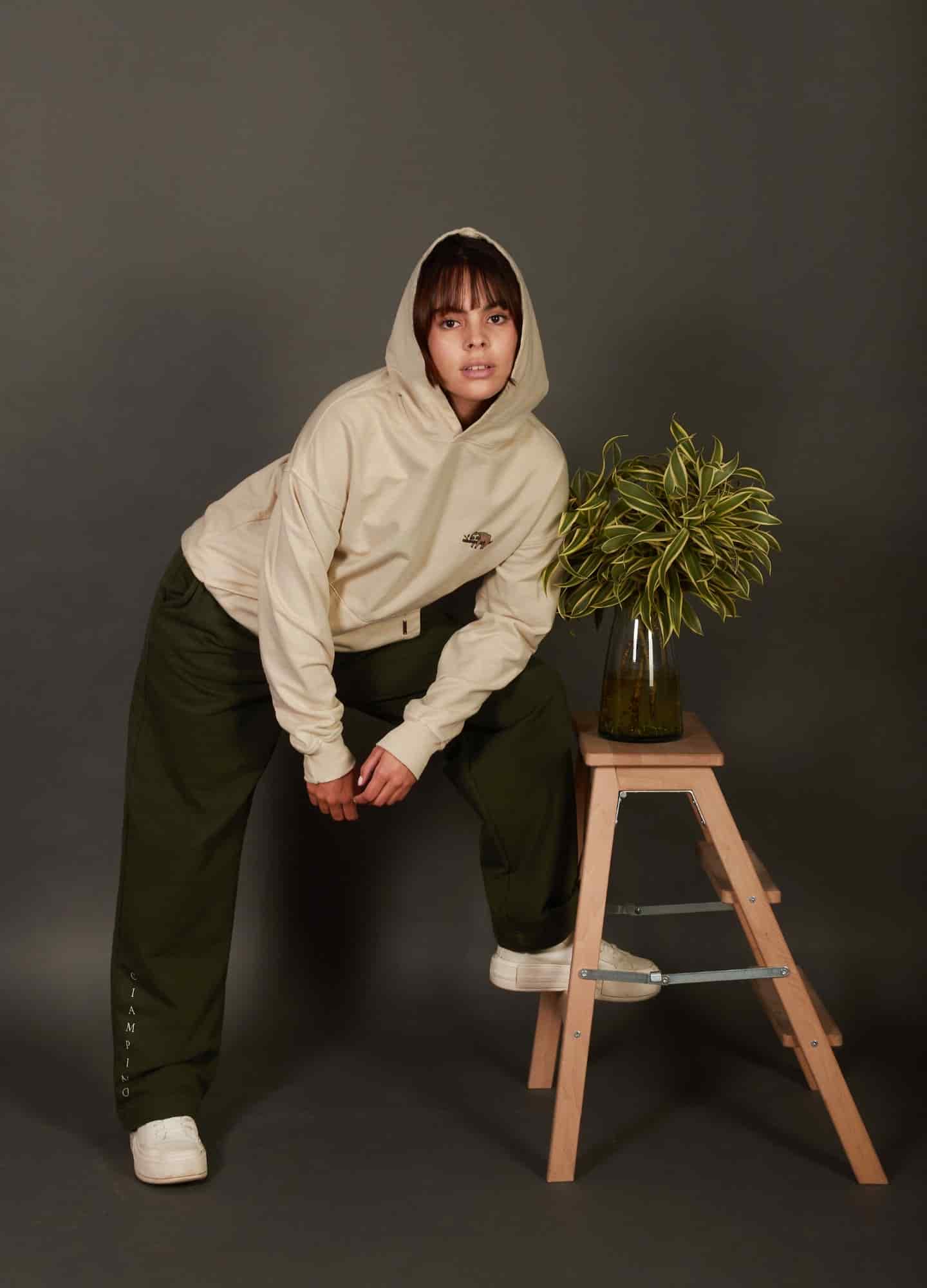Basic Ciampino Hoodie – Crema - miniatura 3