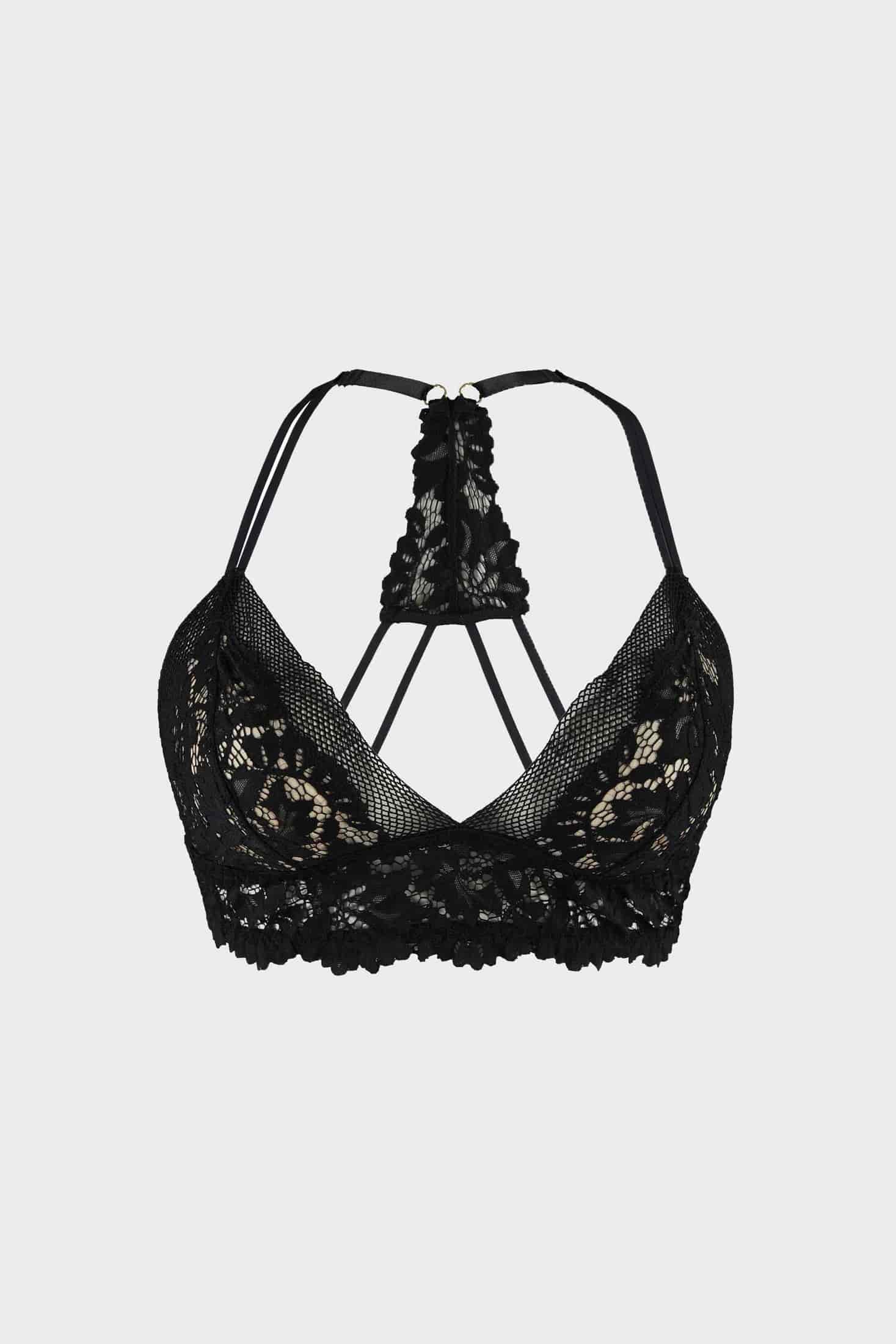 BRALETTE ELLIPSE SIN ARO EN ENCAJE TOTAL COMODIDAD VINTAGE NEGRO - miniatura 3