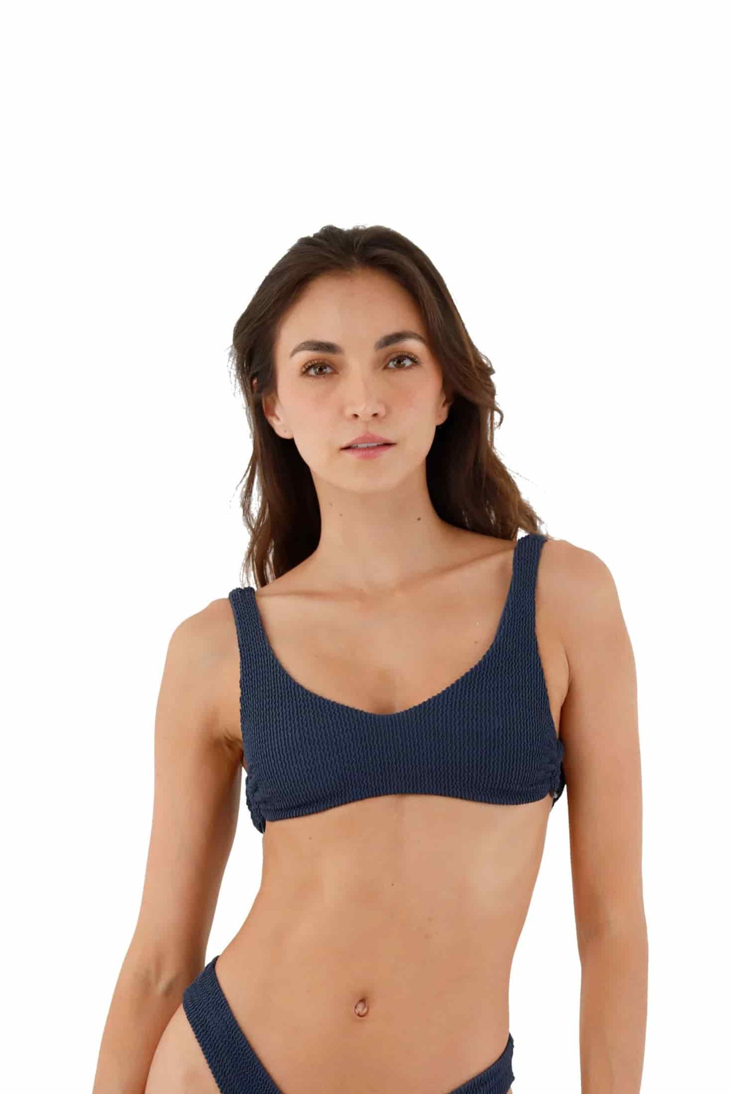 Texture Wave Deep Blue Jazz Hop Top - miniatura 1