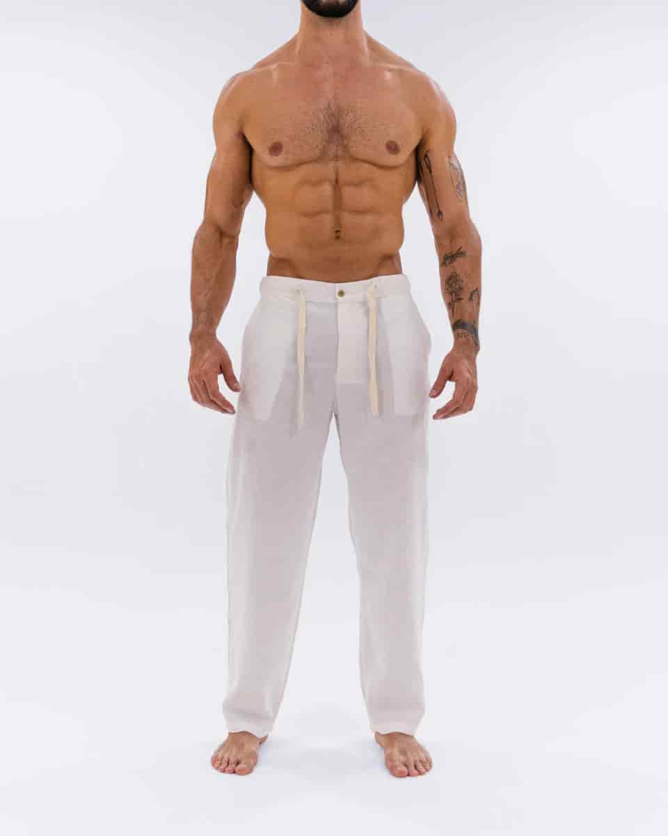 Pantalón Lino Ivory - miniatura 13