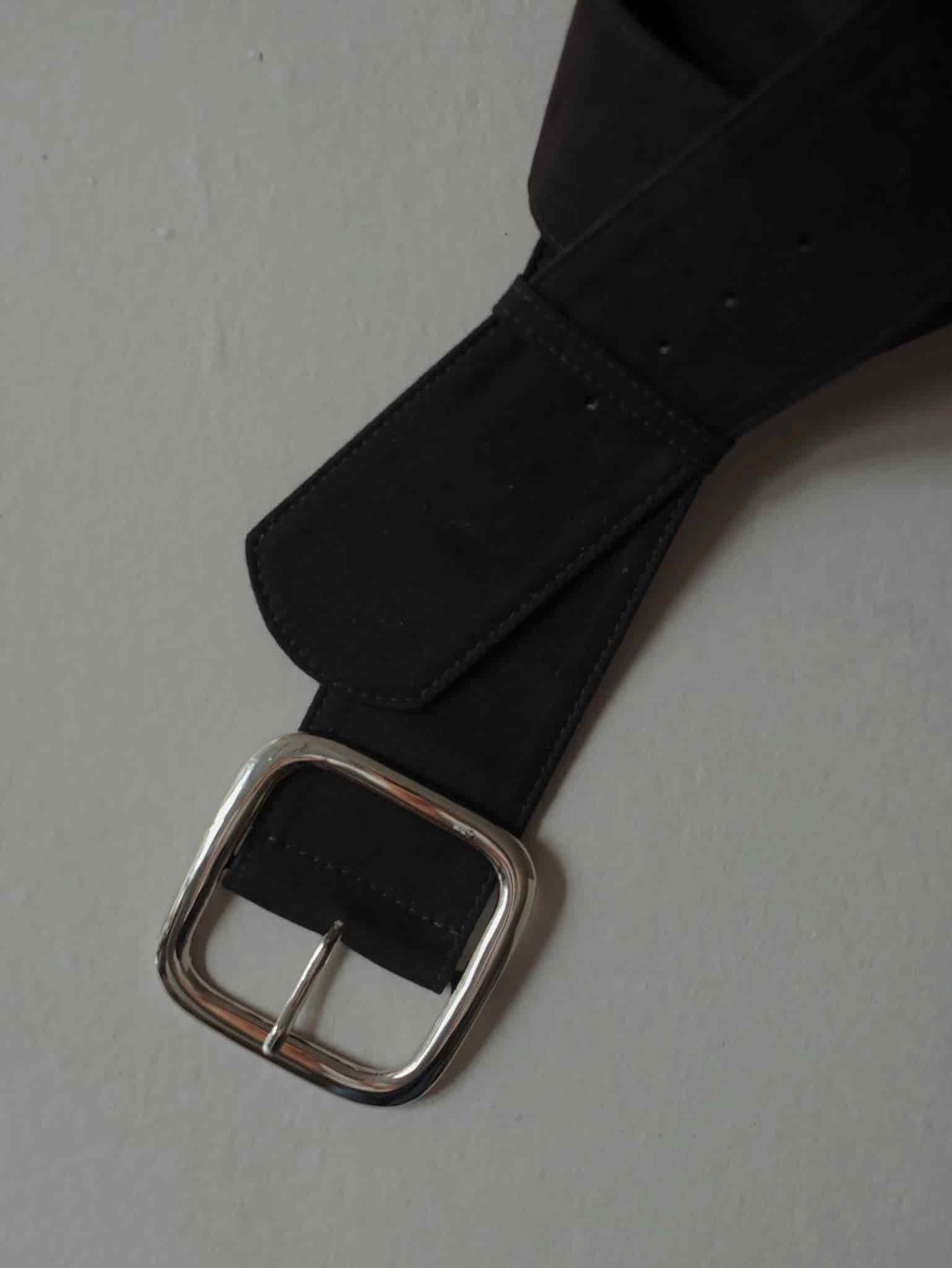 SUEDE BIG BELT - BLACK - miniatura 8