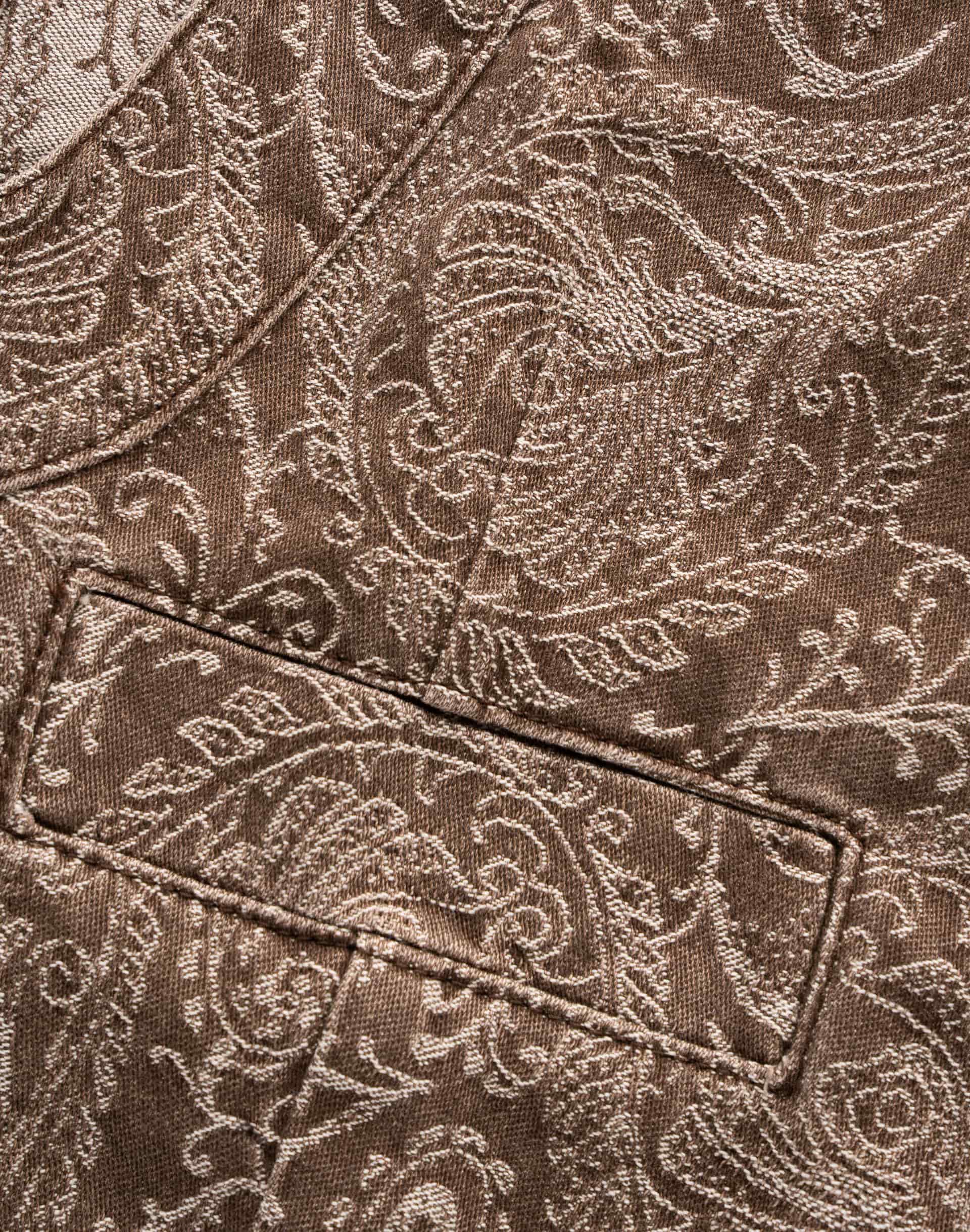 Chaleco Crop Estampado Paisley Café - miniatura 10