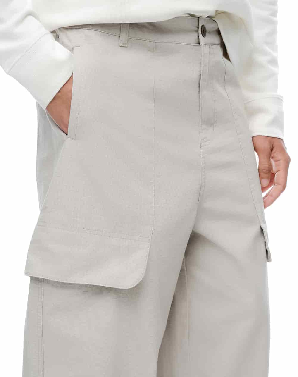 Pantalón tiro medio regular habano hombre - miniatura 5