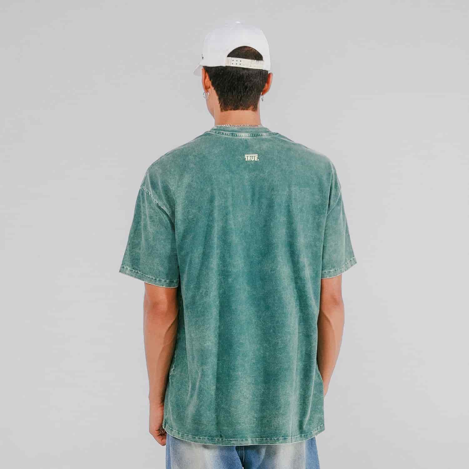 Oversized Washed T- Shirt - Pine Green - miniatura 3