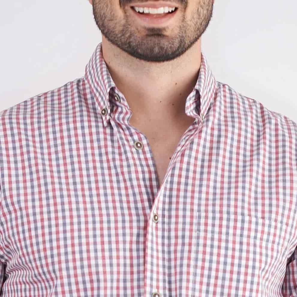 Camisa regular fit a cuadros gris medio - miniatura 7