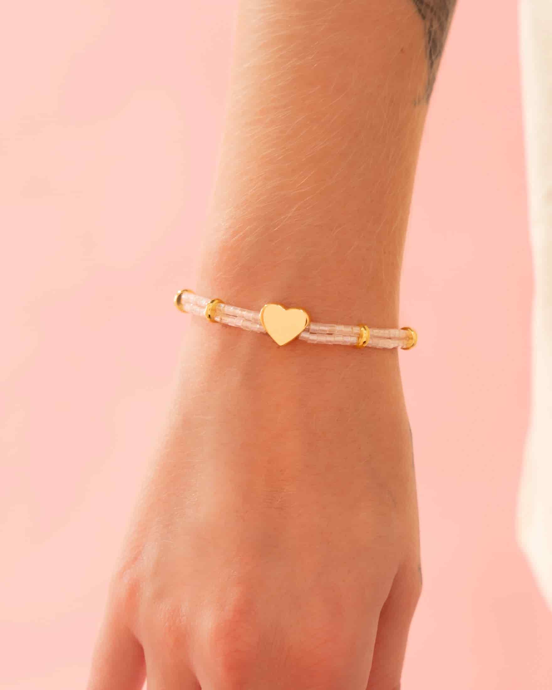 Pulsera Corazón Liso + Aretes - miniatura 1