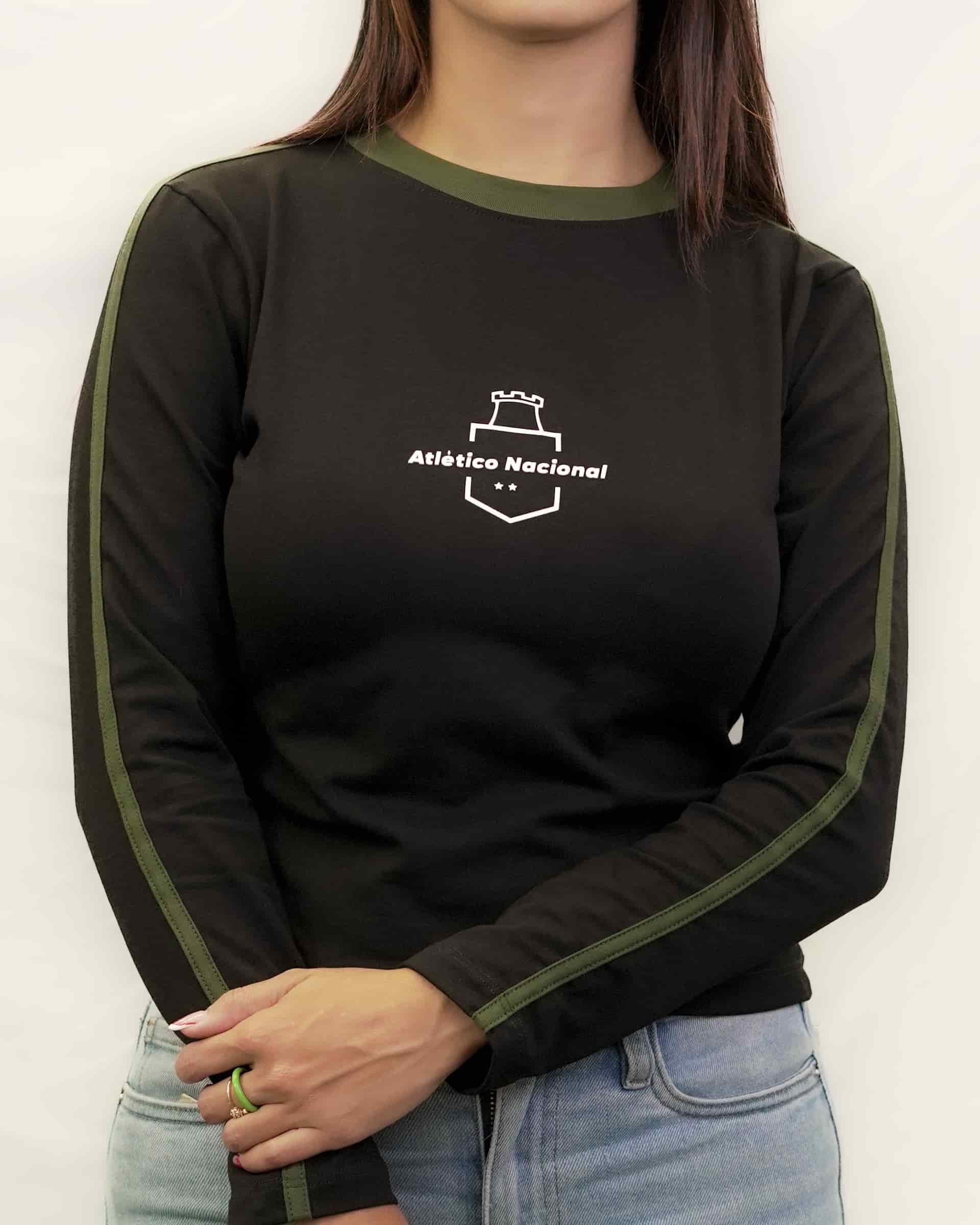 TOP NEGRO MANGA LARGA ANFC MUJER - miniatura 2
