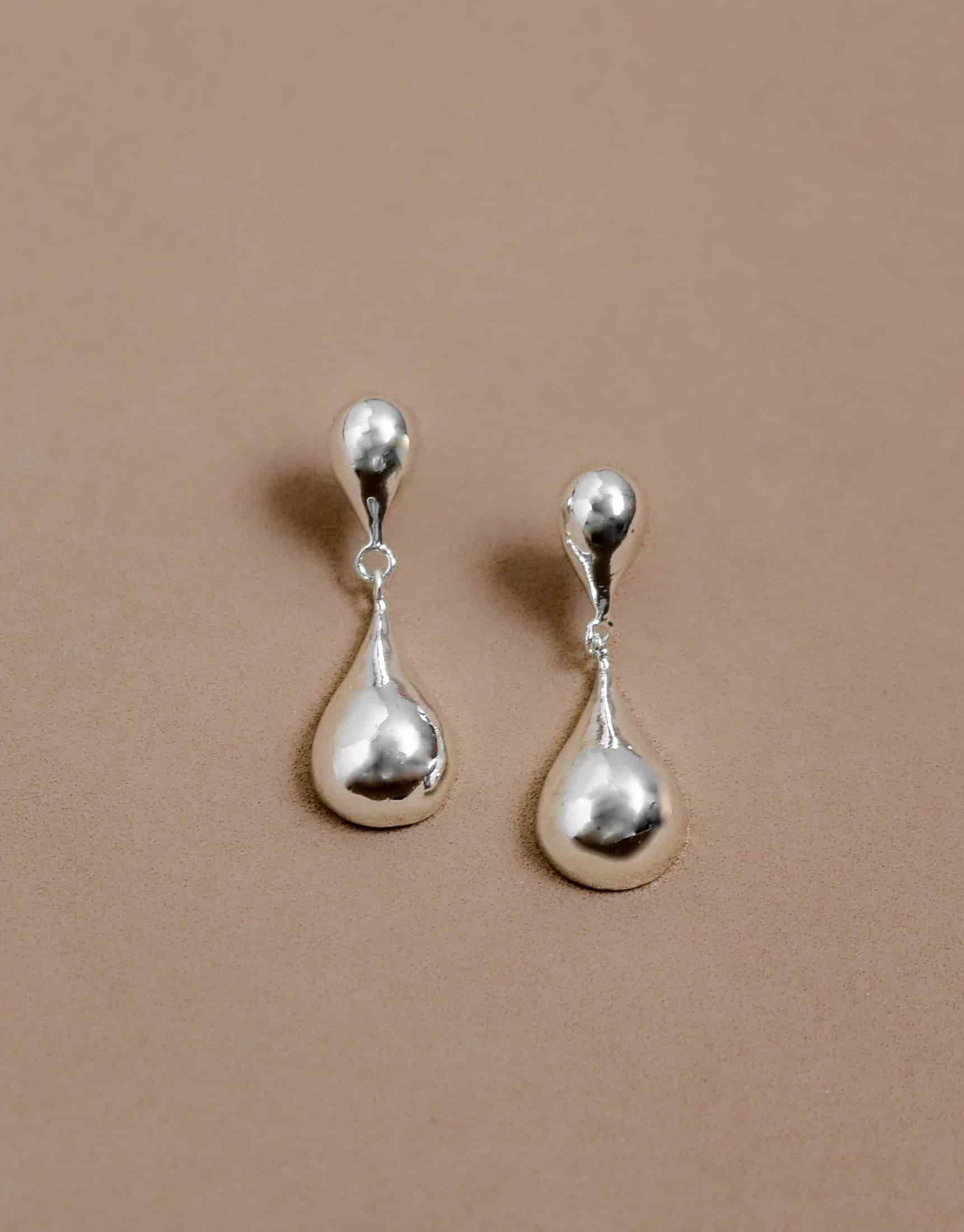Aretes Rain Drops | Plateado - miniatura 1
