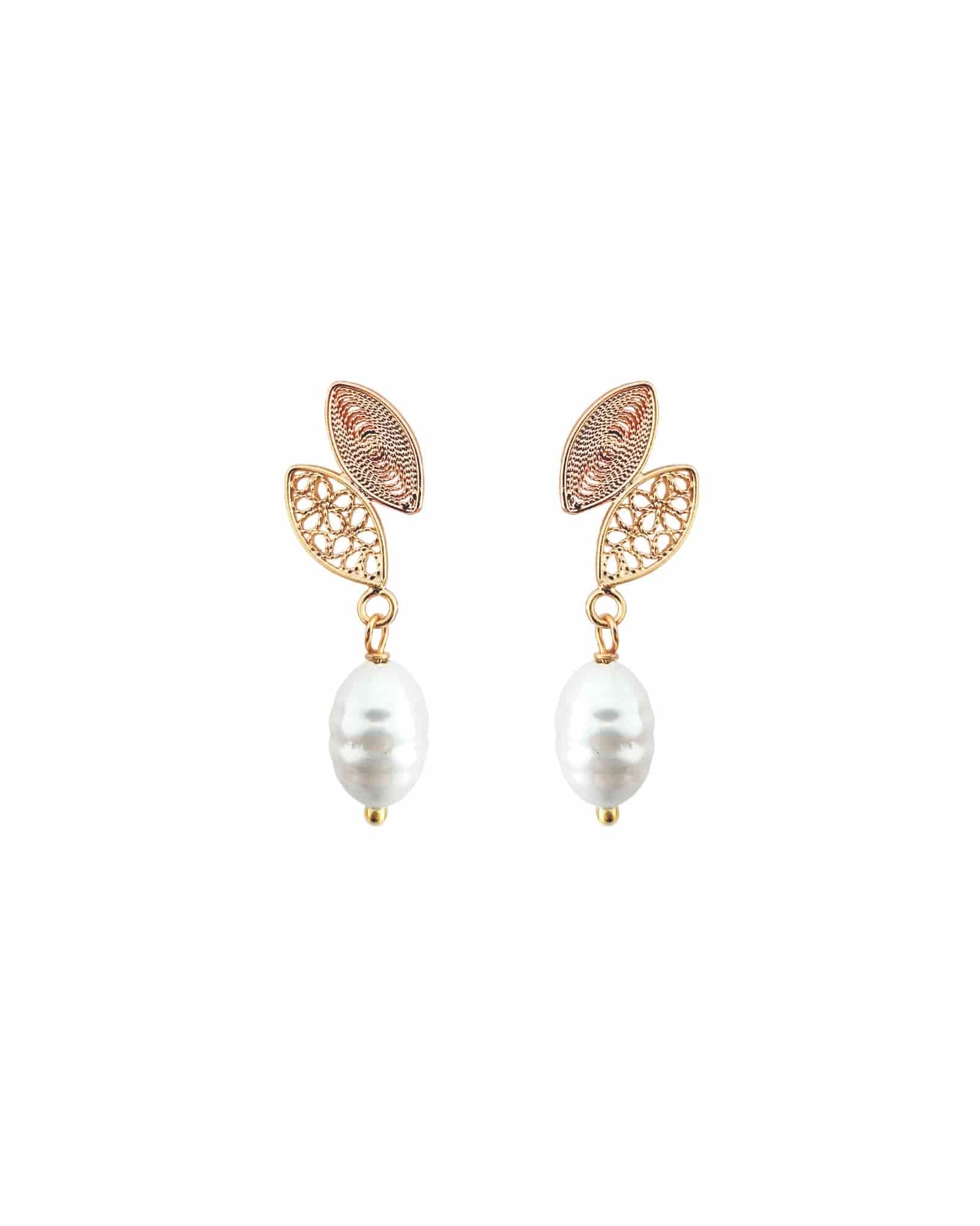 Aretes filigrana y perla Anastasia - miniatura 1