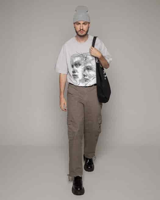Oversized The Art Rostro-Gris/Claro - miniatura 2