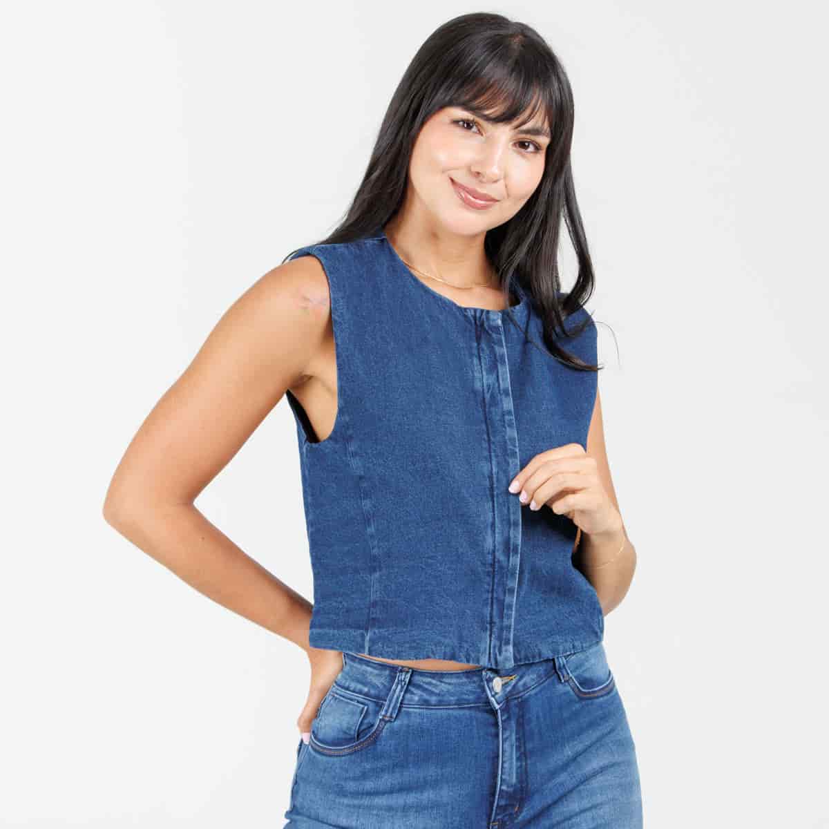 Chaleco Denim  B1843 - miniatura 1
