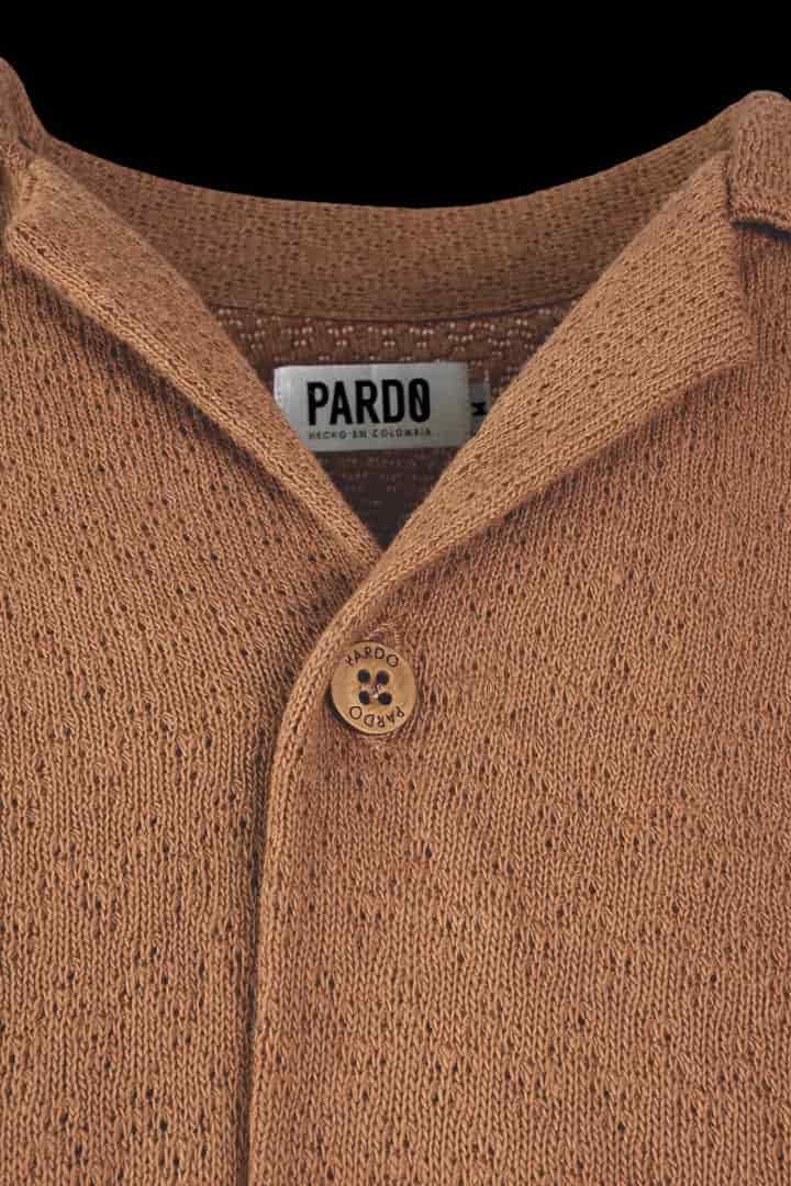 Camisa tejida ligera café - miniatura 4