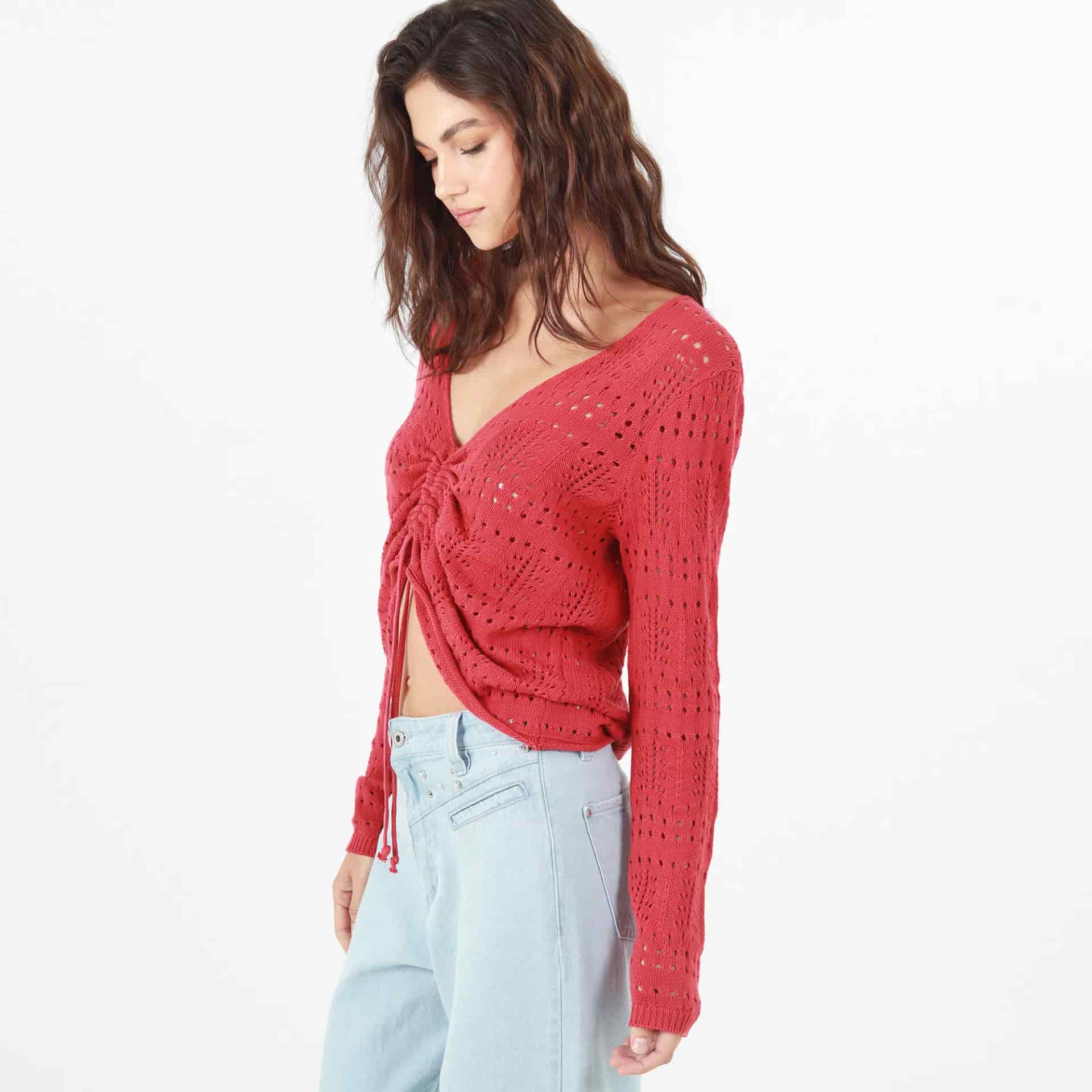 Sweater Cuello V Manga Larga - miniatura 7