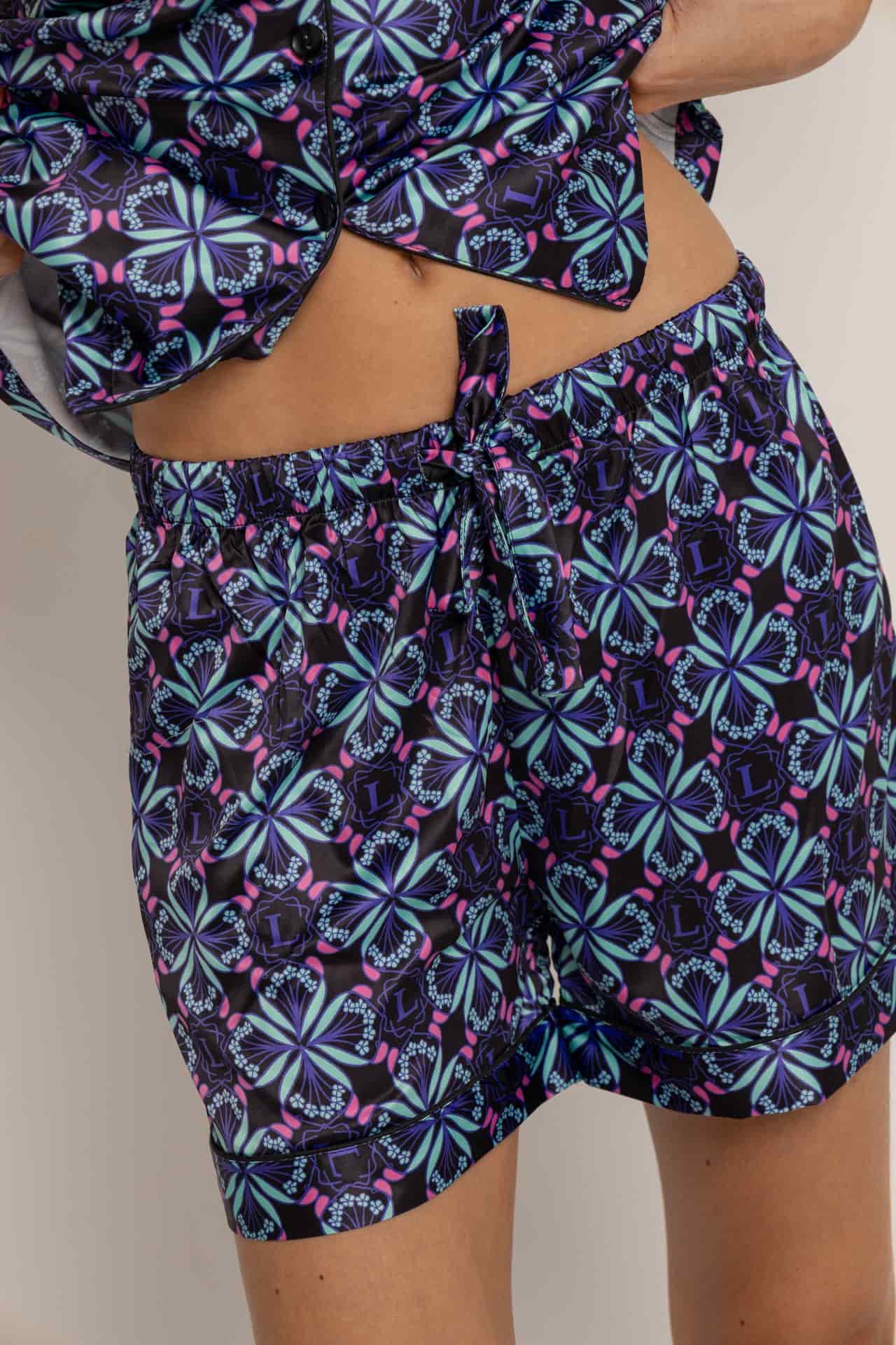 Conjunto short bohemio azul - miniatura 4