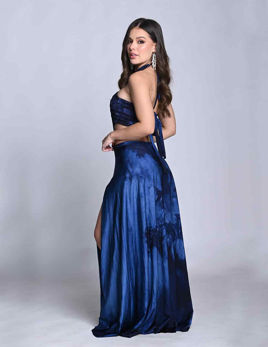 Outfit: Entero Corset & Falda Ventus Night Blue Hand Dyed - miniatura 3