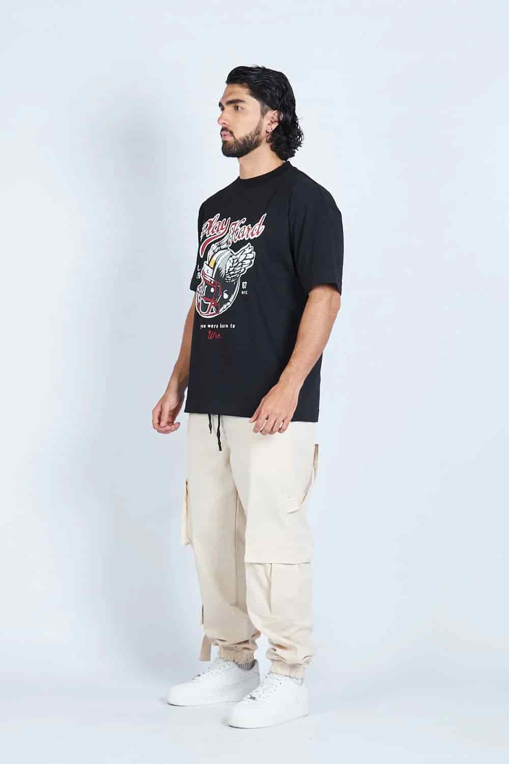 Camiseta oversize PLAY HARD NEGRO | DROP 03 | - miniatura 2