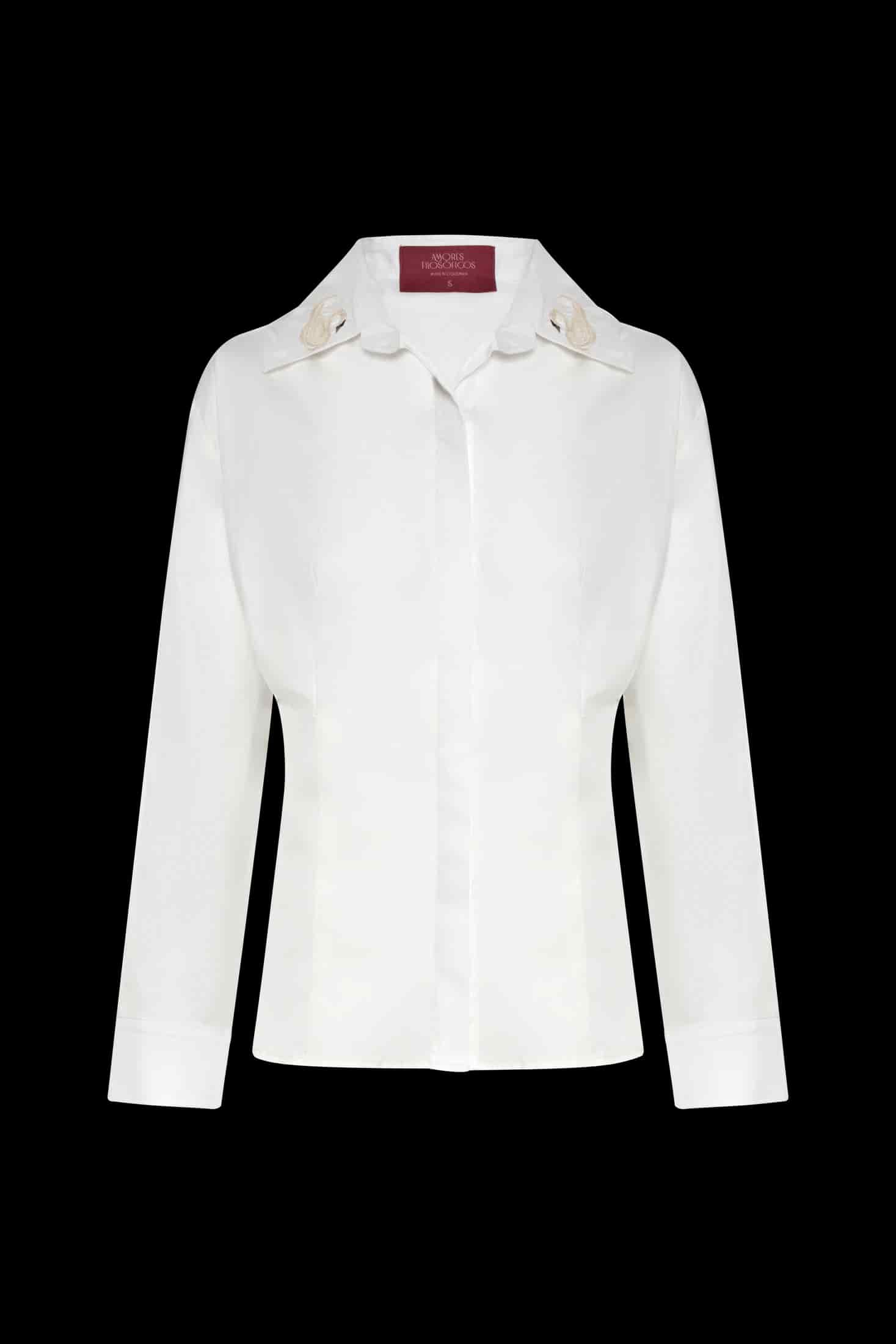 SWAN BLACK BLOUSE - miniatura 1