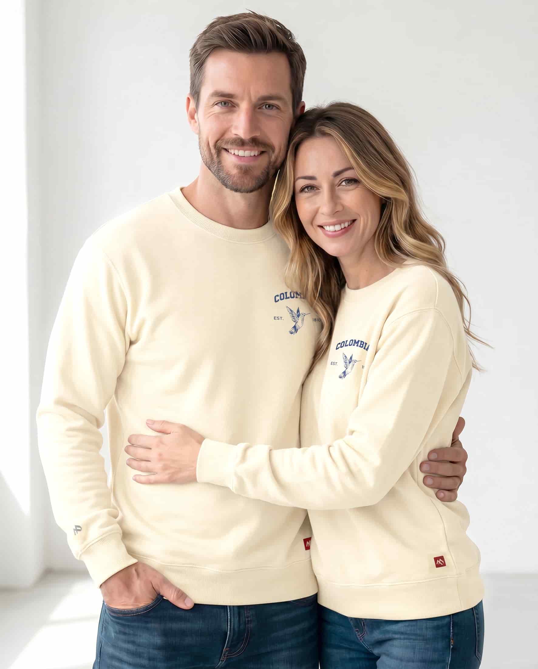 Buzo Unisex Marfil Colibrí Escudo - miniatura 1