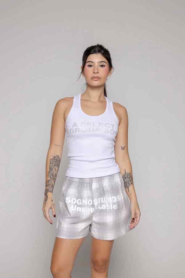 Boxer Unisex Cuadros-Gris - miniatura 2