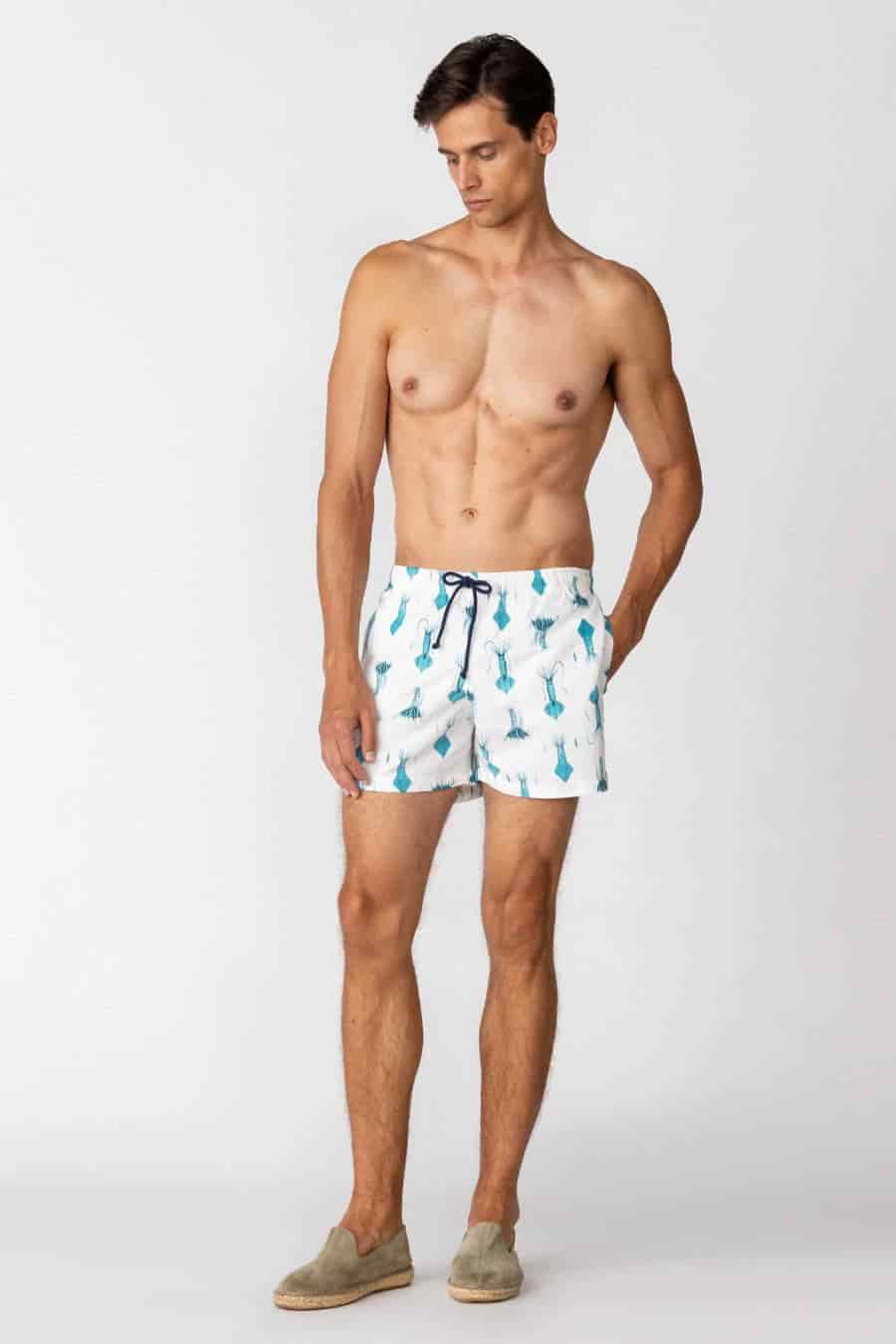 Men's swim trunk white egret - miniatura 2