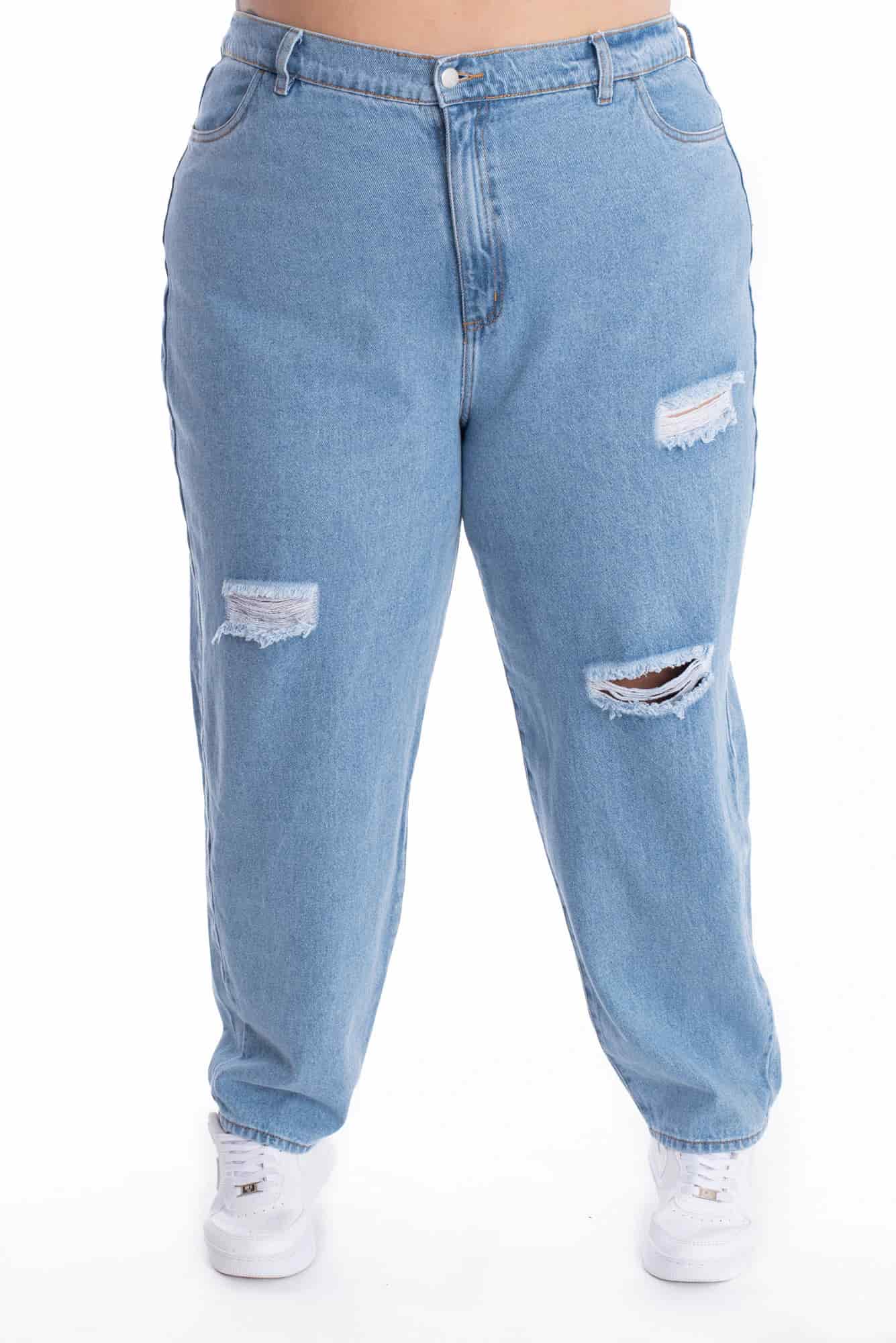 Jean Boyfriend Rotos Azul Claro 378 - miniatura 10