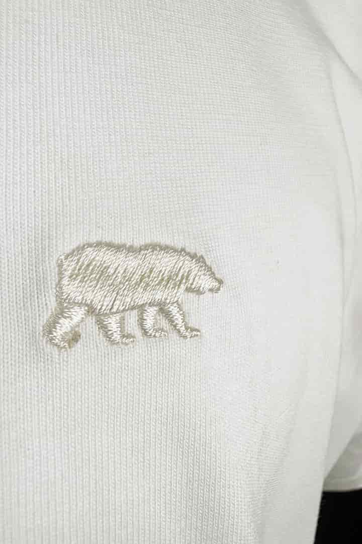Camiseta marfil oso bordado - miniatura 2