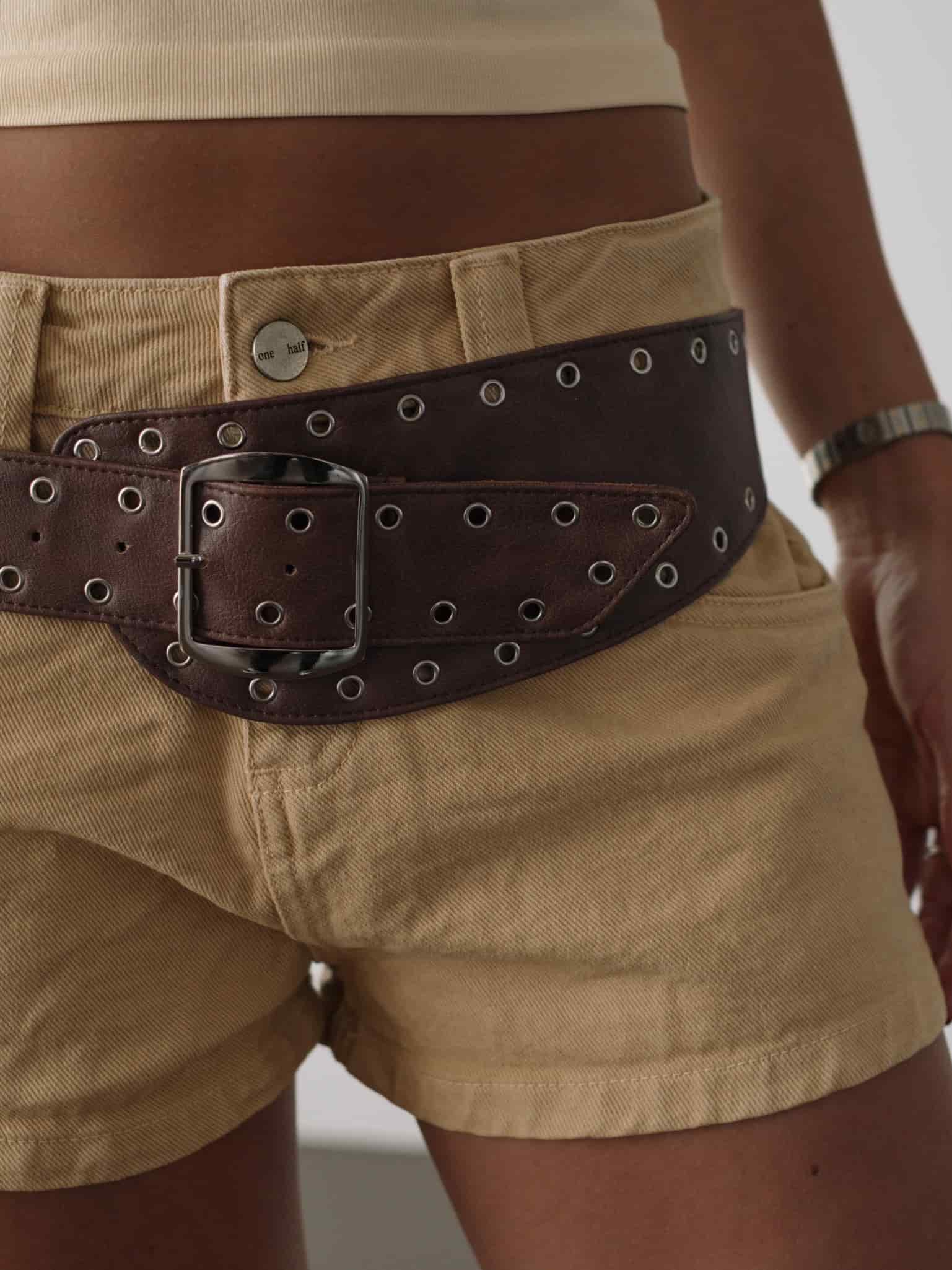 OFFSET ASYMMETRIC BELT - VINTAGE BROWN - miniatura 5
